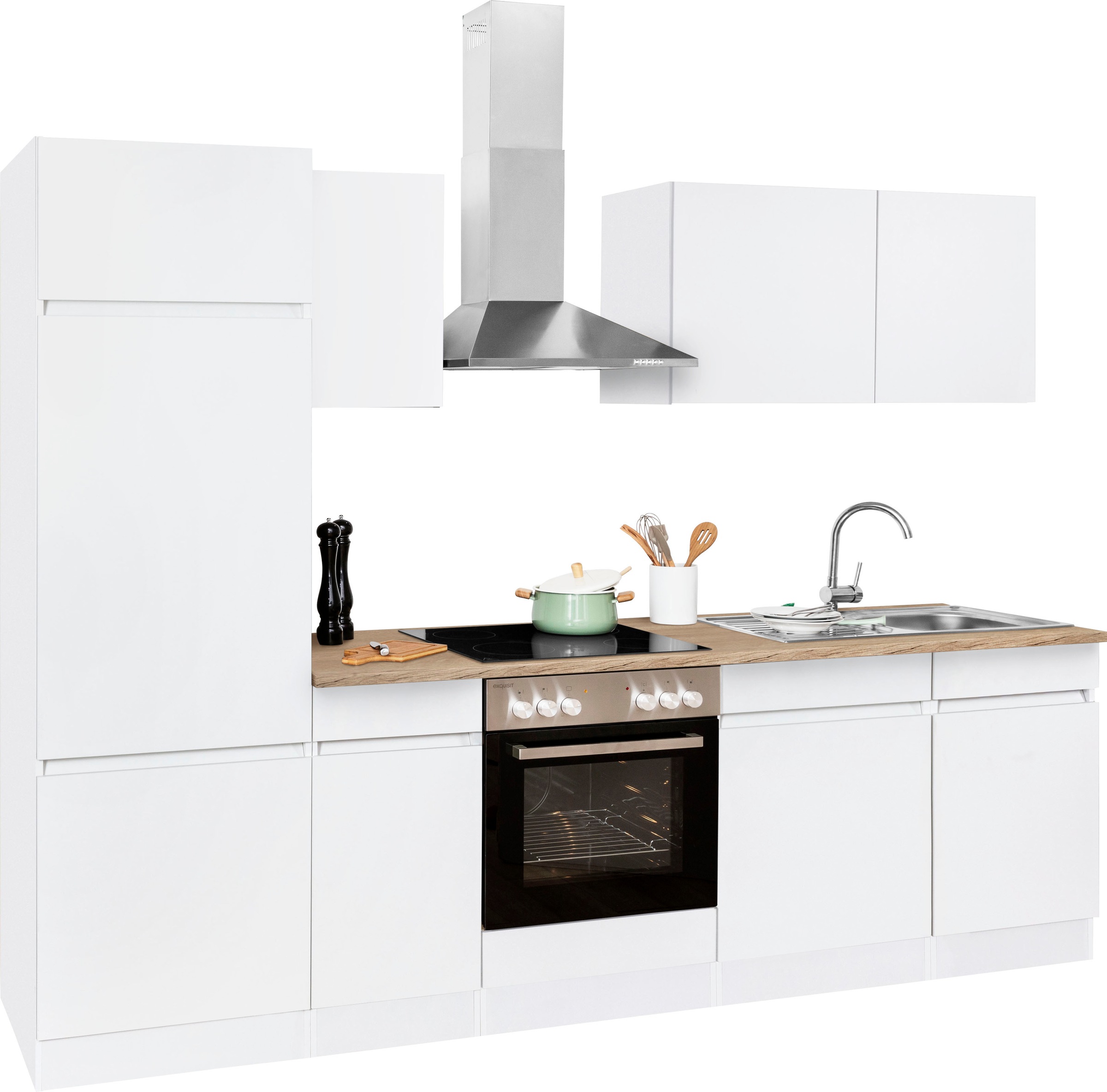 Thumbnail - OPTIFIT Küchenzeile "Roth" Breite 270 cm, wahlweise mit E-Geräten, mit Push-to-Open-Funktion