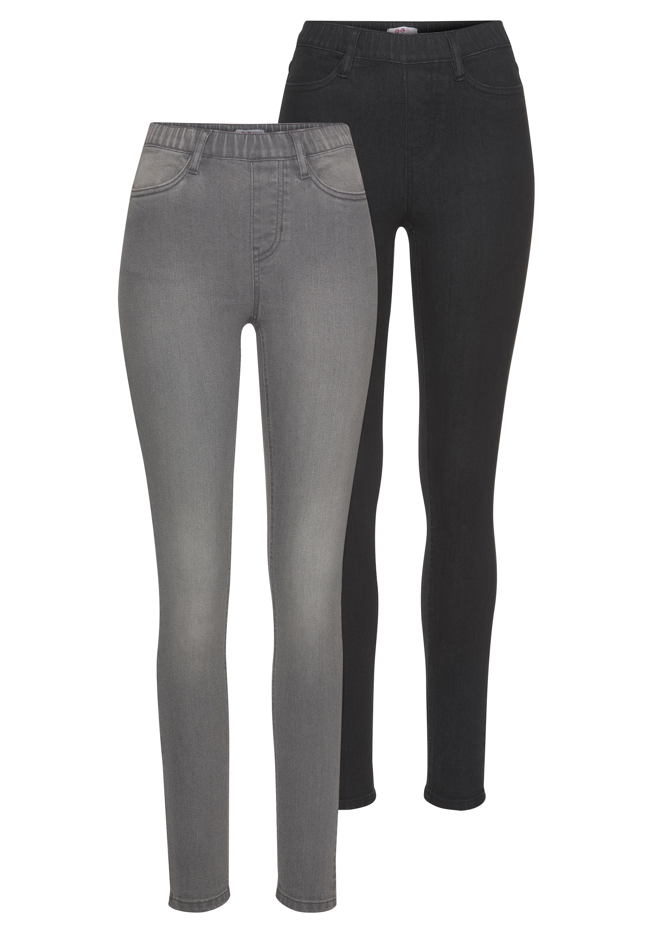 Flashlights Jeansjeggings, (Packung, 2er-Pack), High Waist