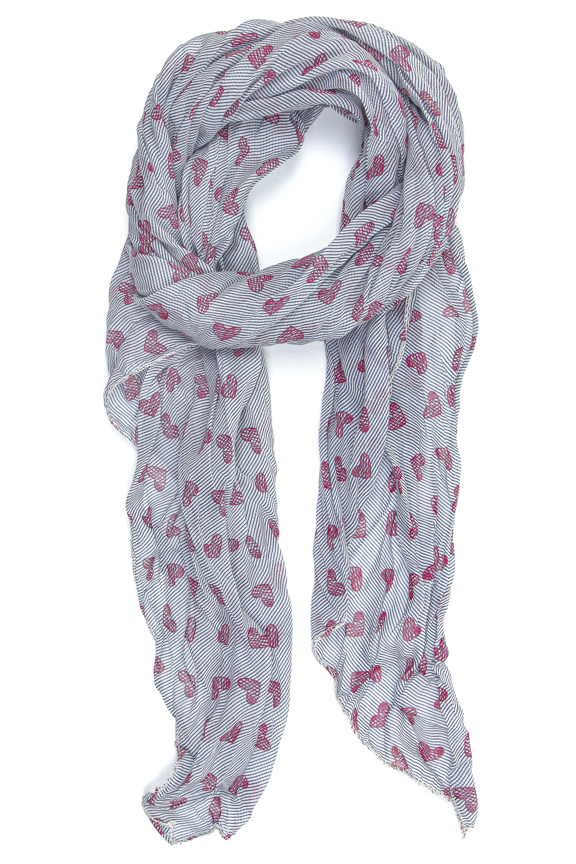 COLLEZIONE ALESSANDRO Modeschal "Herz" 1 Stk. in blau-weiß-rot mit Herzen günstig online kaufen