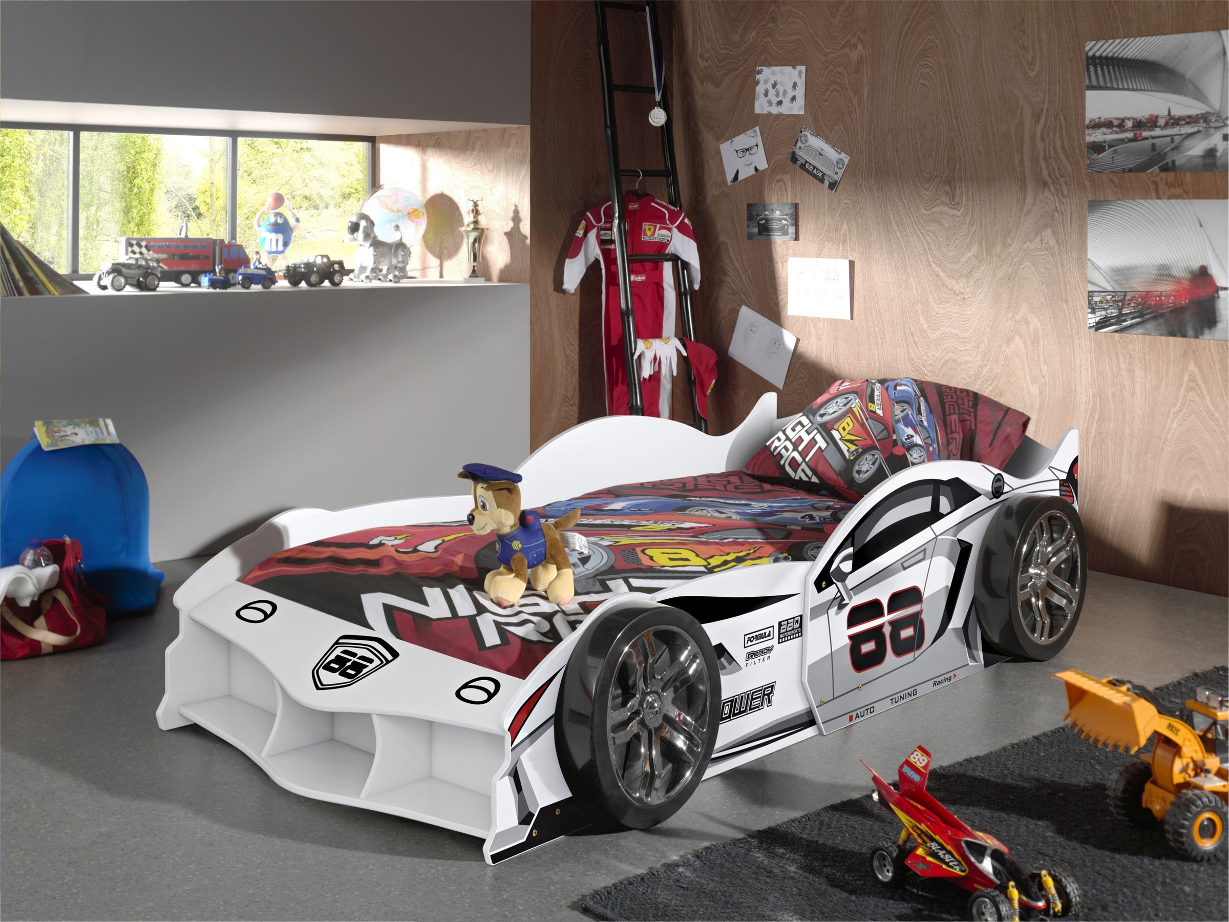 Vipack Autobett "Max 90/200 cm, im Rennwagen-Design, die Show im Kinderzimm günstig online kaufen