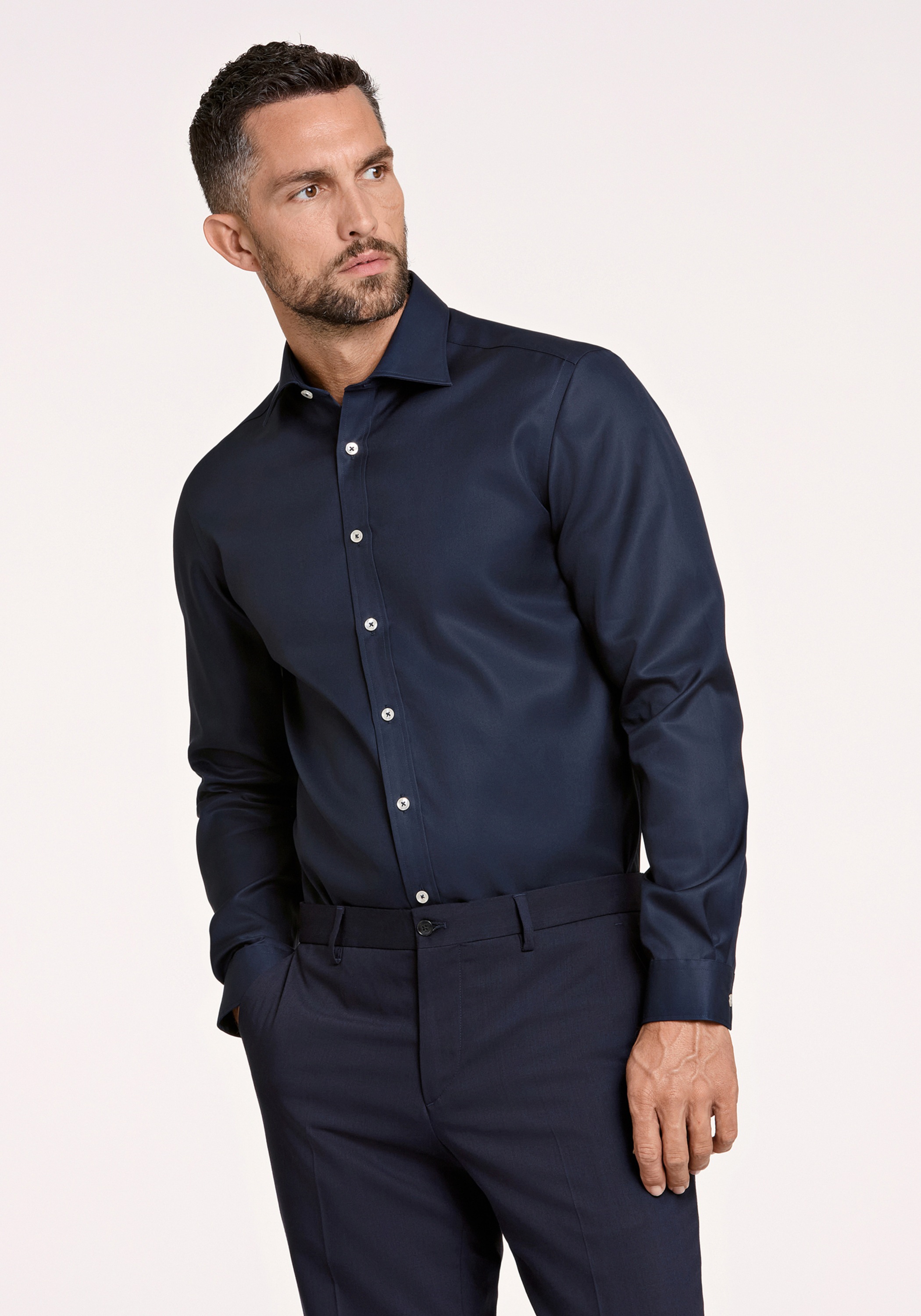 LINDBERGH Businesshemd "Technisches Hemd (Langarm) Modern Fit"