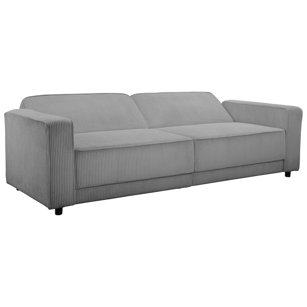 Dorel Home 3-Sitzer »Allie Schlafsofa 225 cm«, Bett-Funktion (108/190cm), trendiger Cord o. pflegeleichter Velours