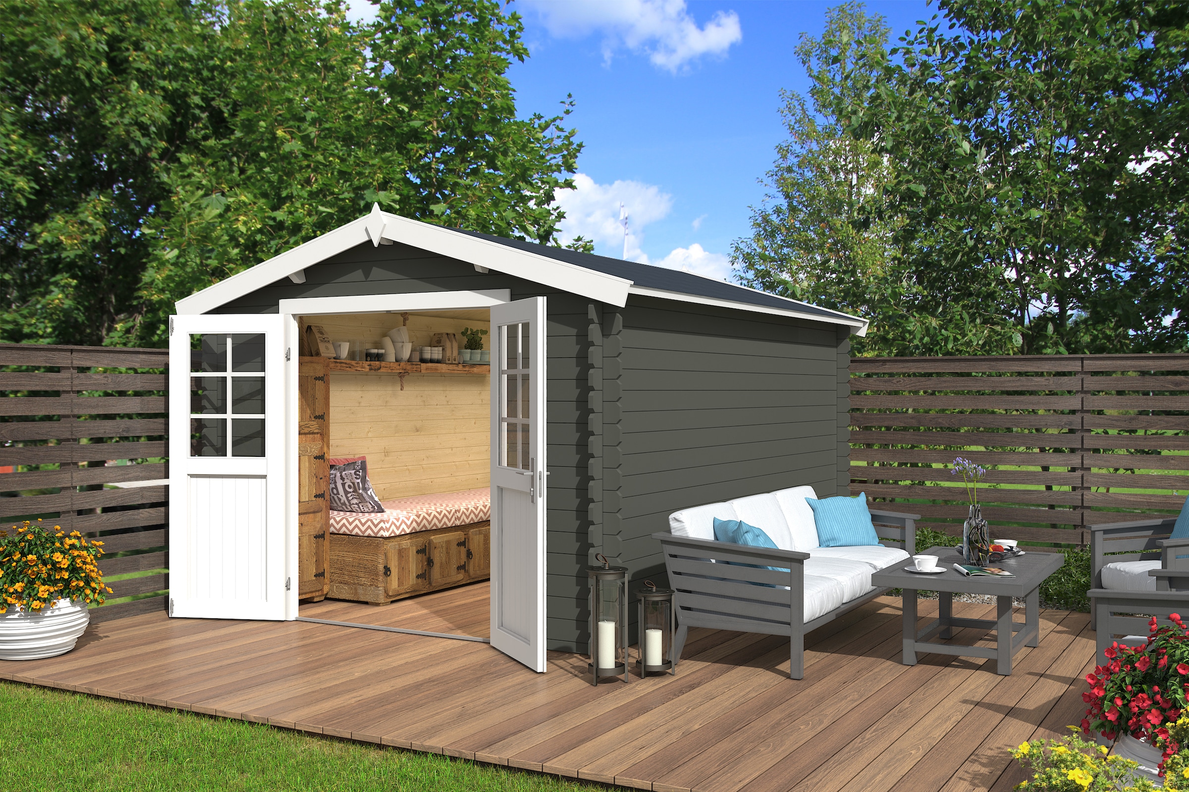 Nordic Holz Gartenhaus "Norah 380" günstig online kaufen
