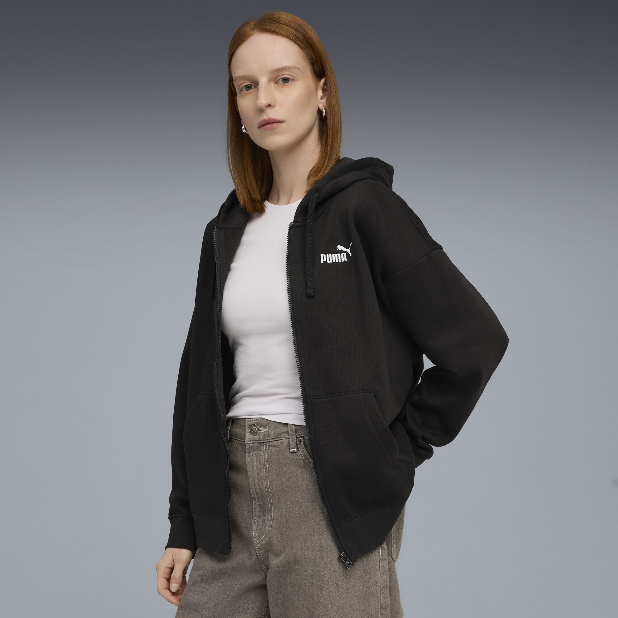 PUMA Sweatjacke »ESS Small No. 1 Logo Comfort Hoodie mit durchgehendem«