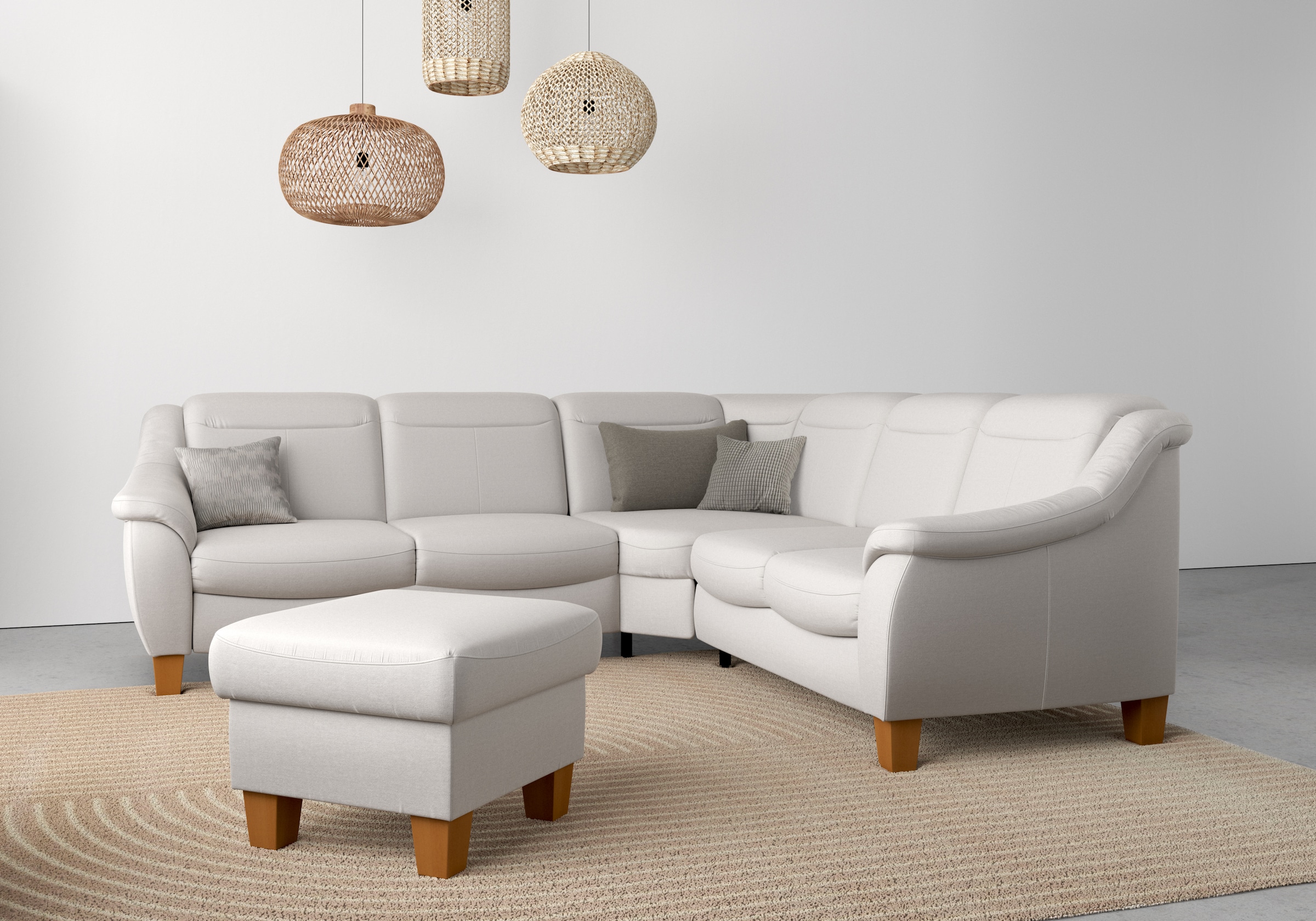Home affaire Ecksofa »Caldera L-Form«, Federkern, wahlweise mit Kopfteilverstellung, Bettfunktion, Bettkasten