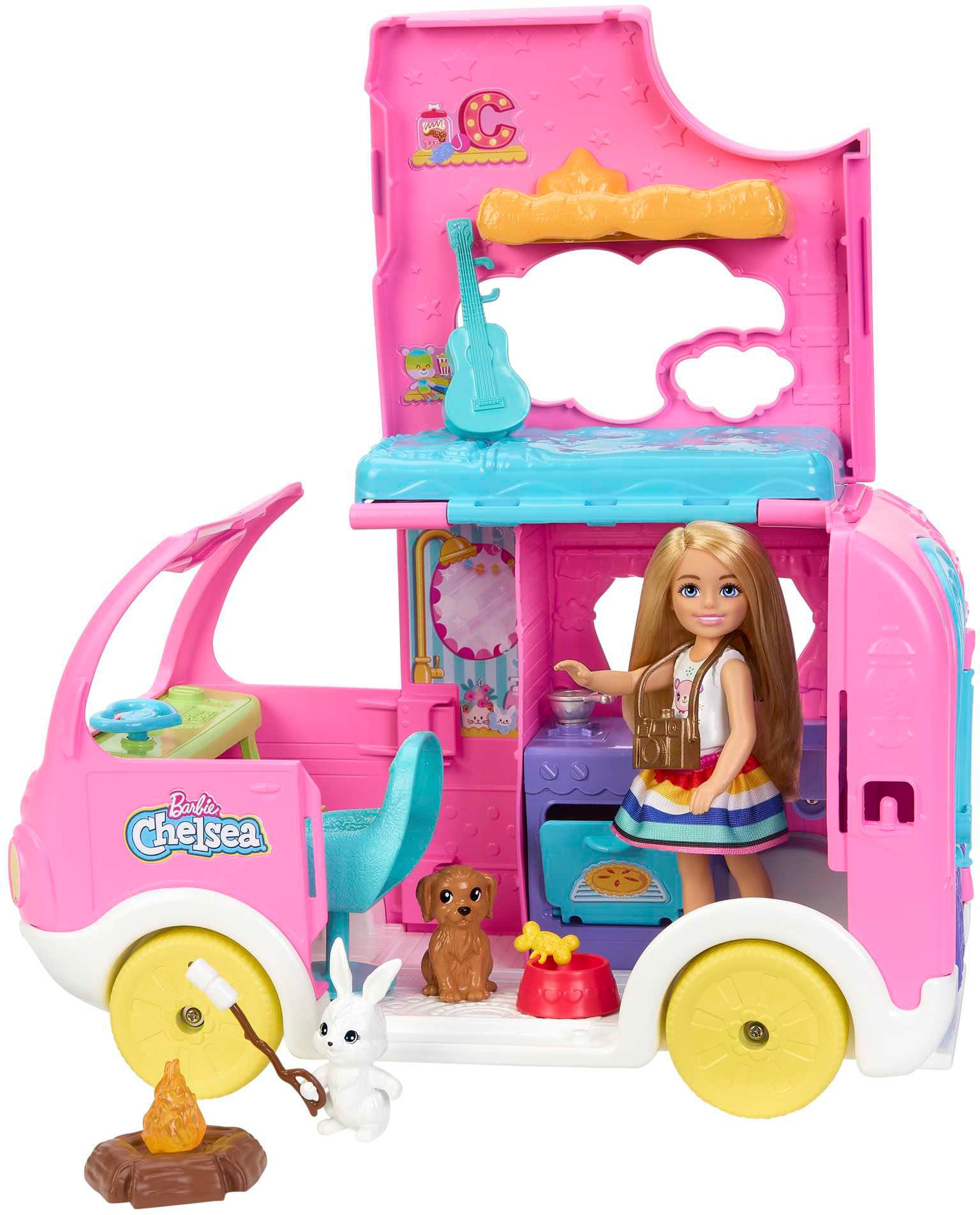 Barbie Puppen Fahrzeug »Chelsea 2-in-1 Camper Spielset mit Puppe«