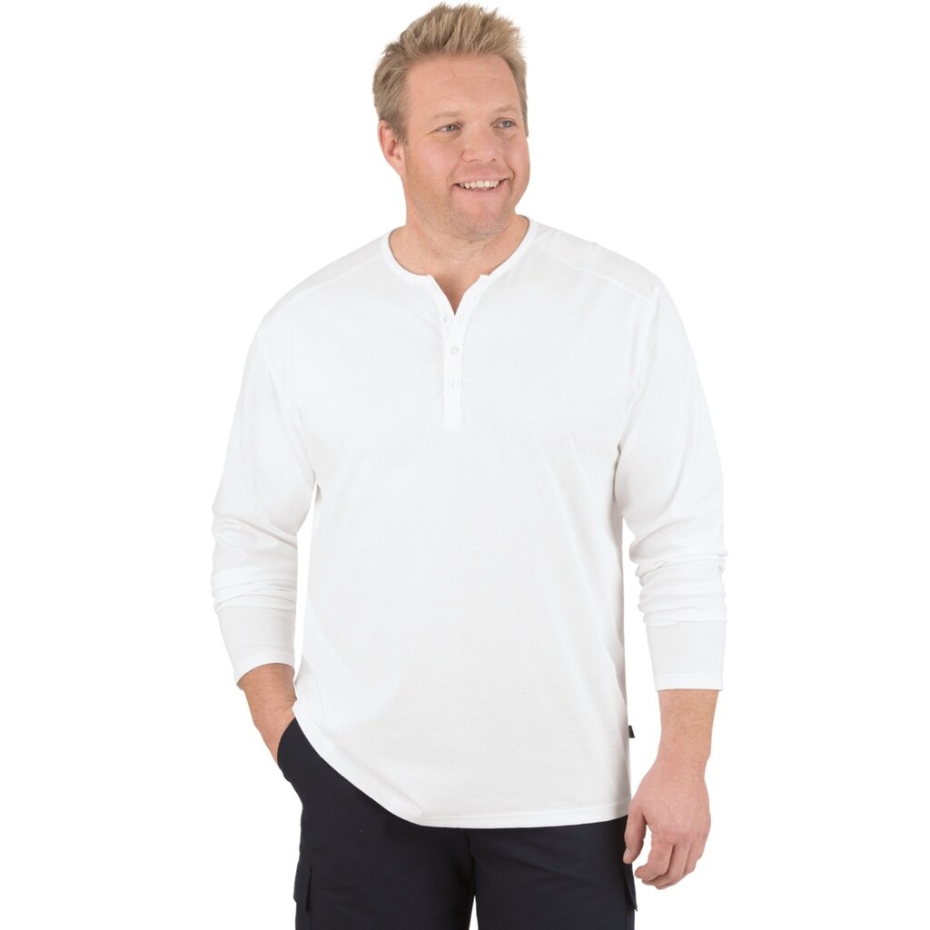 Trigema Longsleeve »TRIGEMA Langarmshirt mit Knopfleiste«, (1 tlg.)