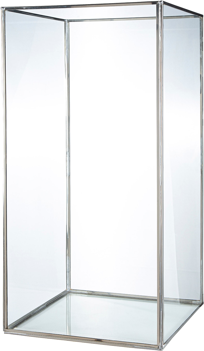 GILDE Windlicht »Windlicht  viereckig Oleo grün« Deko Windlicht modern eckig Glaszylinder Henkel stilvoll