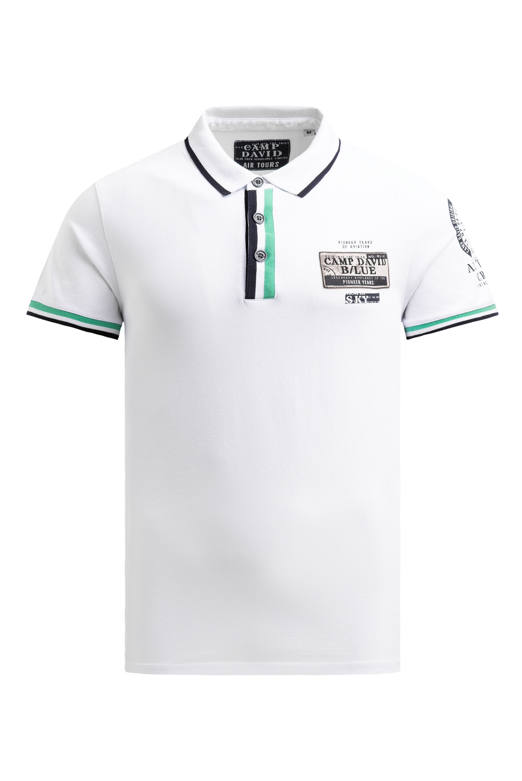 CAMP DAVID Poloshirt mit Kontrastnähten