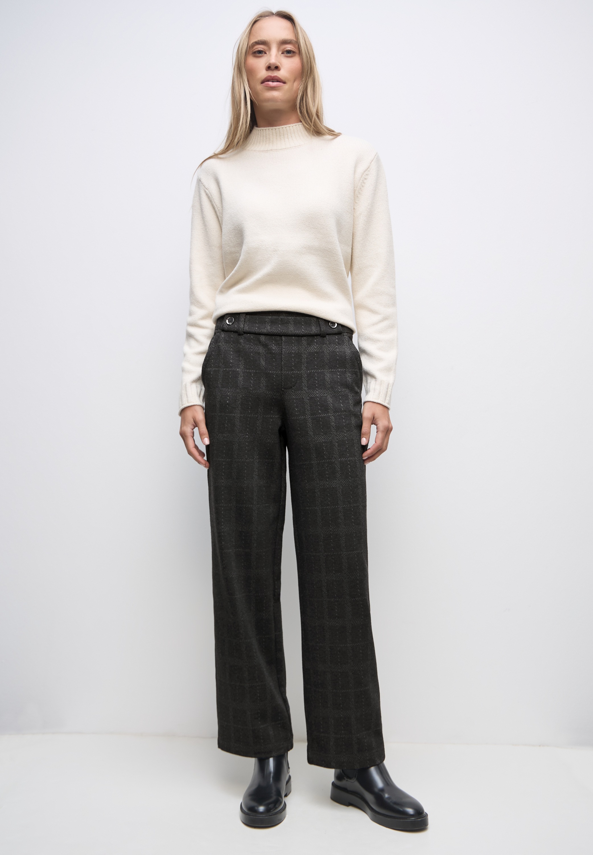 STREET ONE Stoffhose  kariert