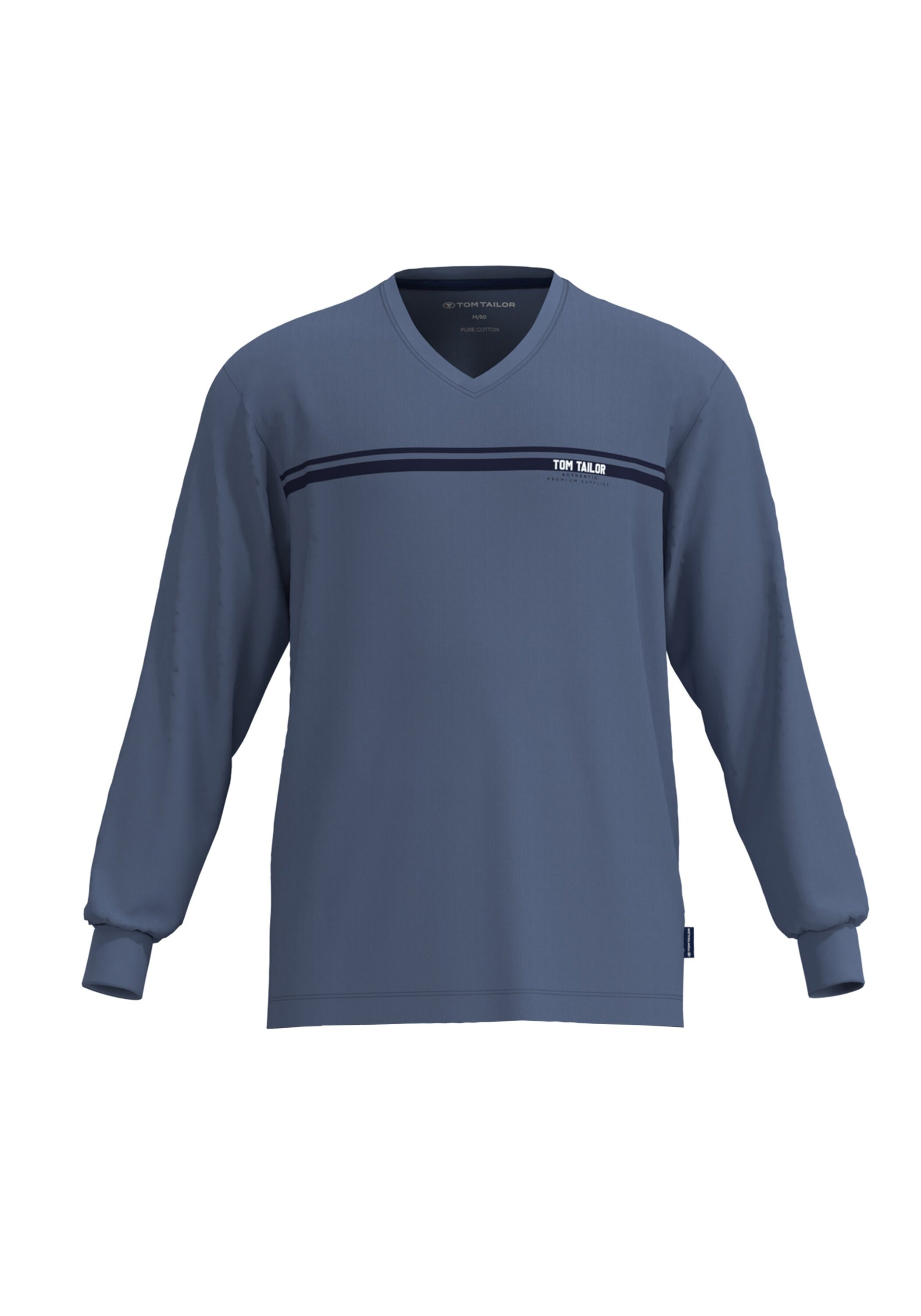 TOM TAILOR Schlafanzug "Pyjama Pyjama lang V-Neck" günstig online kaufen