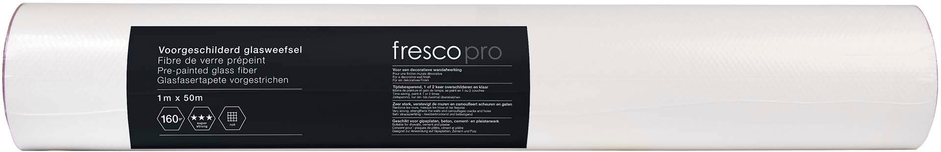 Isoliertapete »Fresco Vorgestrichen Glasfaservliestapete Rauten Weiss 50mx1m«, uni, Fresco Vorgestrichen Glasfasertapete Rauten Weiss 50mx1m (160g/m2)