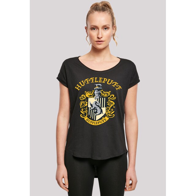 F4NT4STIC Kurzarmshirt »Damen Harry Potter Hufflepuff Crest with Ladies  Long Slub Tee«, (1 tlg.) bestellen | BAUR