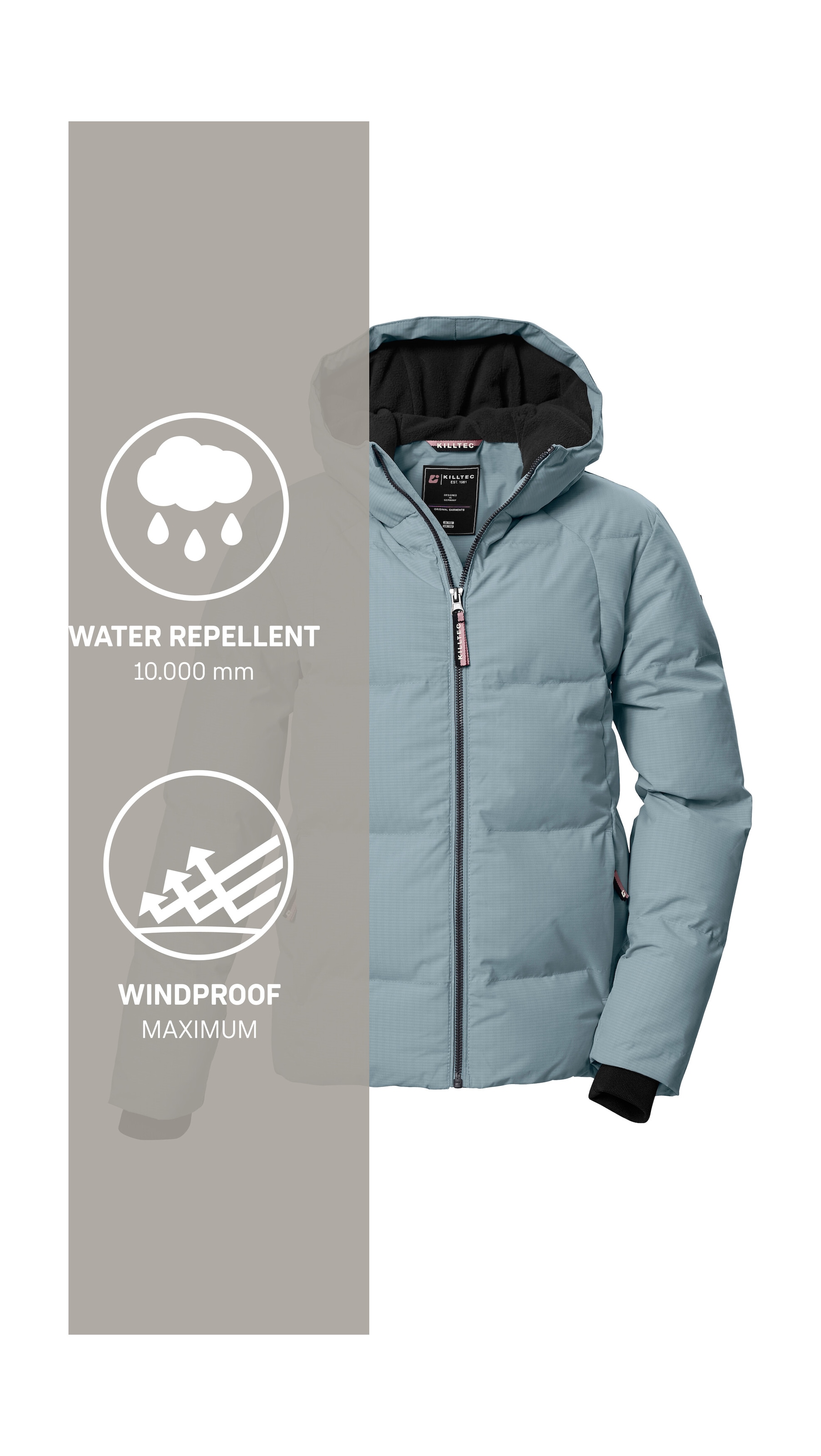 Killtec Steppjacke »KOW 357 GRLS QLTD JCKT«, Wasserabweisende Mädchenjacke mit Kapuze, atmungsaktiv, warm