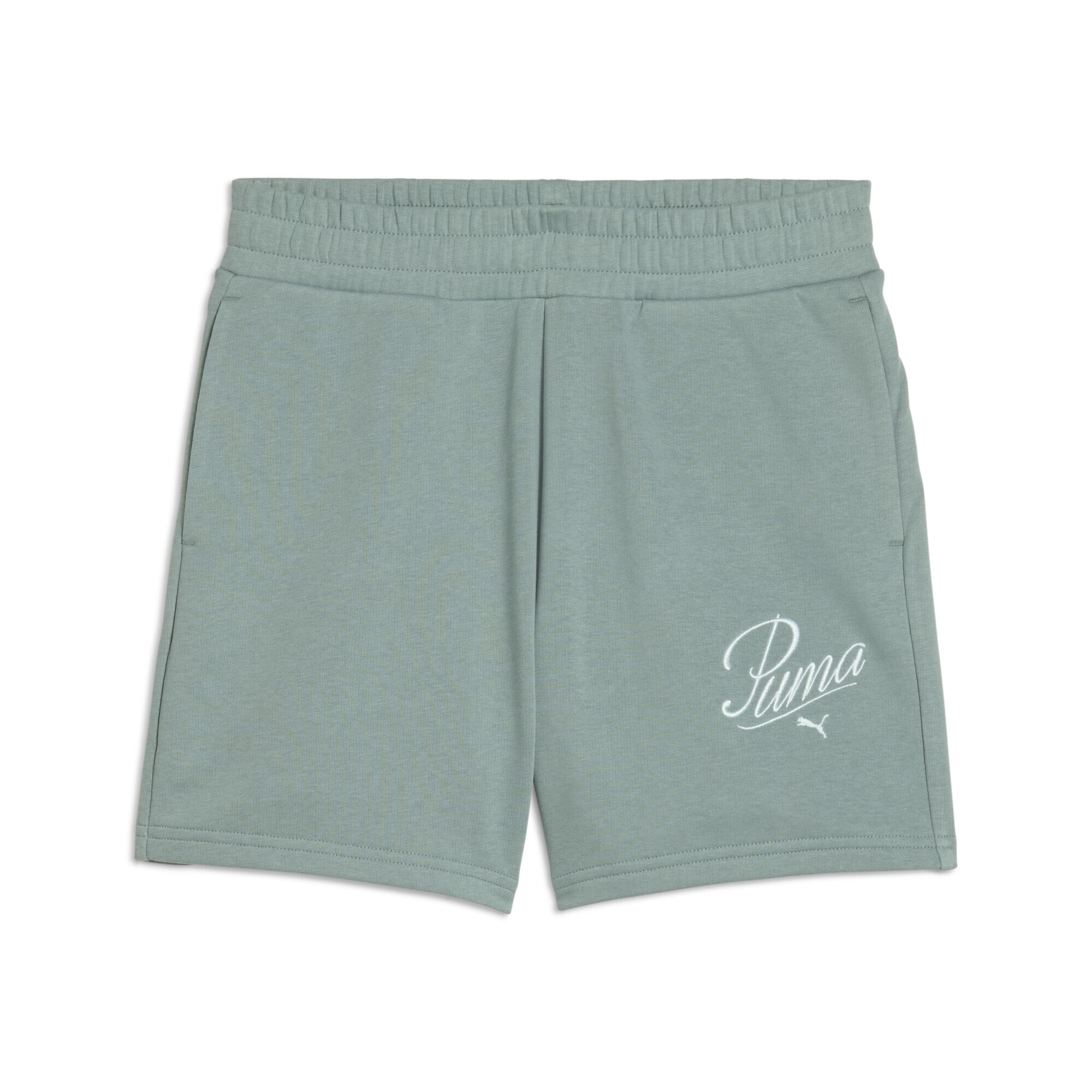 PUMA Sporthose "ESS SCRIPT 5" Hochgeschnittene Shorts Damen" günstig online kaufen