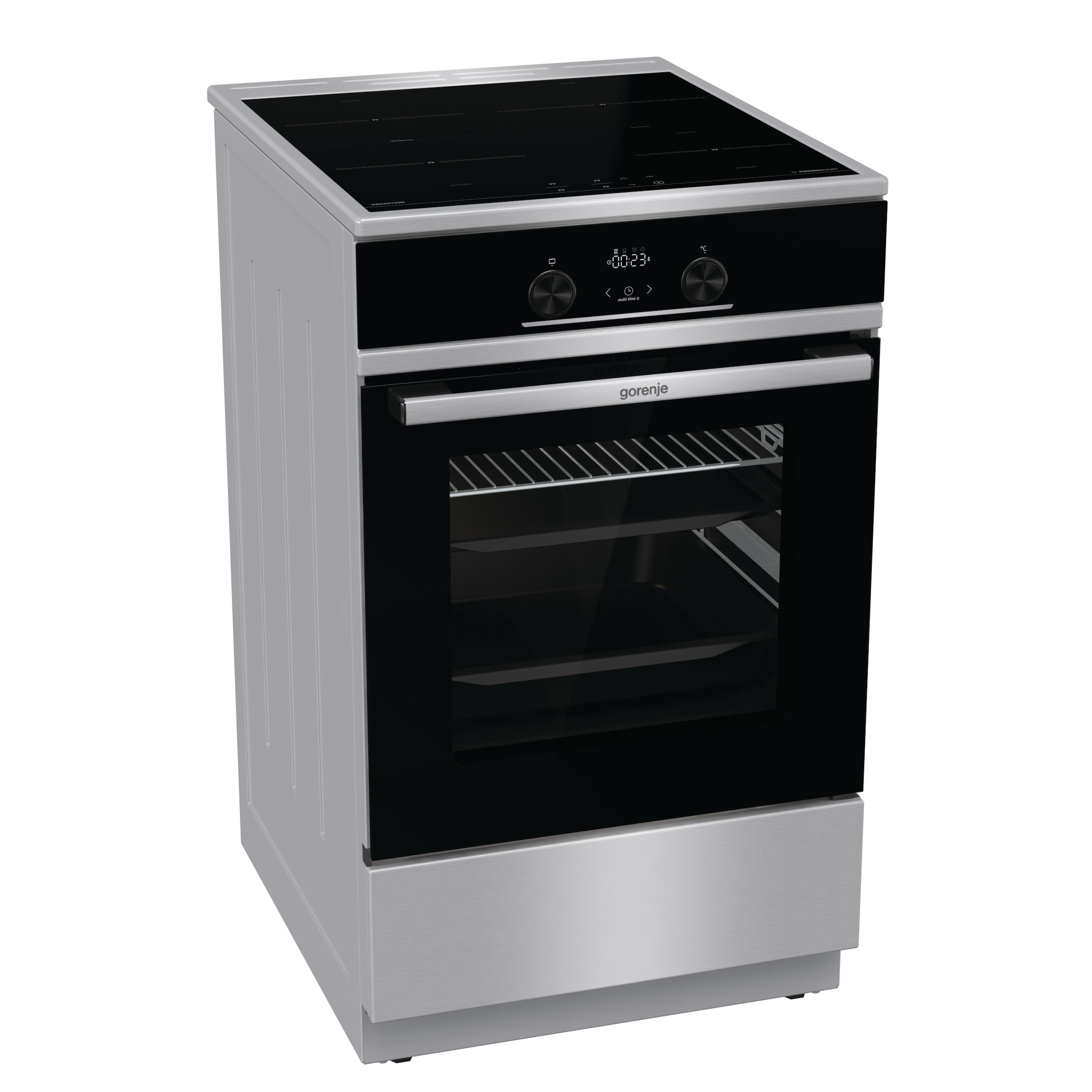 GORENJE Induktions-Standherd »GEITS5C70XPG« mit 1-fach-Teleskopauszug Aqua Clean 1 Stk. tlg. Pizzafunktion mit 275 °C – perfekt für Pizza, Focaccia und mehr!