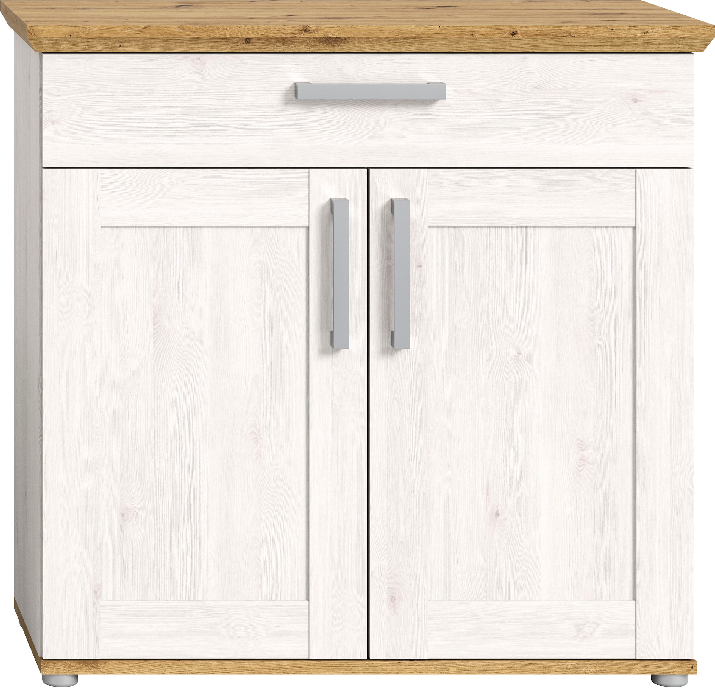 Home affaire Schuhschrank »COSENZA, TOPSELLER!, Breite 95 cm, 2 Türen, 2 Böden, 1 Schubkasten«, in Landhausoptik, Kommode, Anrichte, Schrank, Sideboard