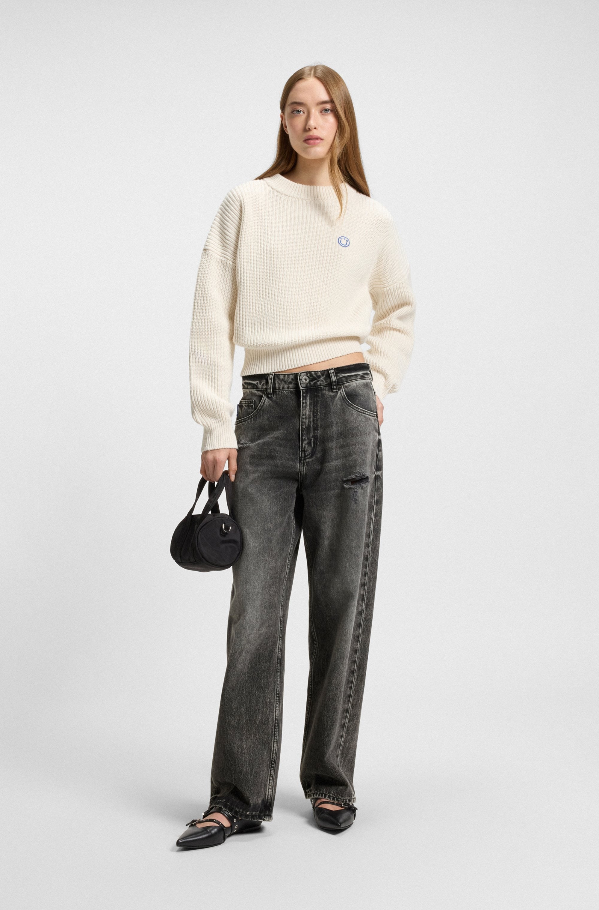 HUGO Blue 5-Pocket-Jeans »Leni«, Low Rise im Relaxed Fit