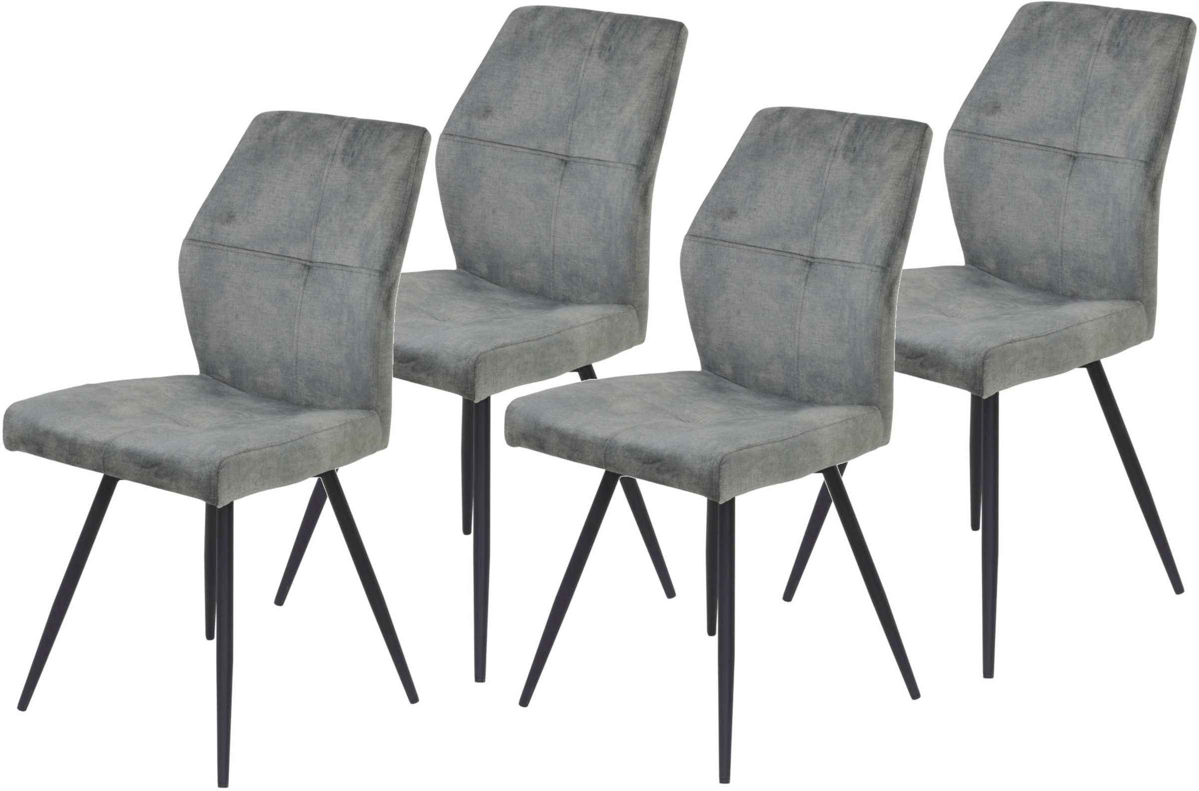 HELA 4-Fußstuhl "ALLY", (Set), 4 St., Microfaser VINTAGE-Polyester, 4-Fuß, günstig online kaufen
