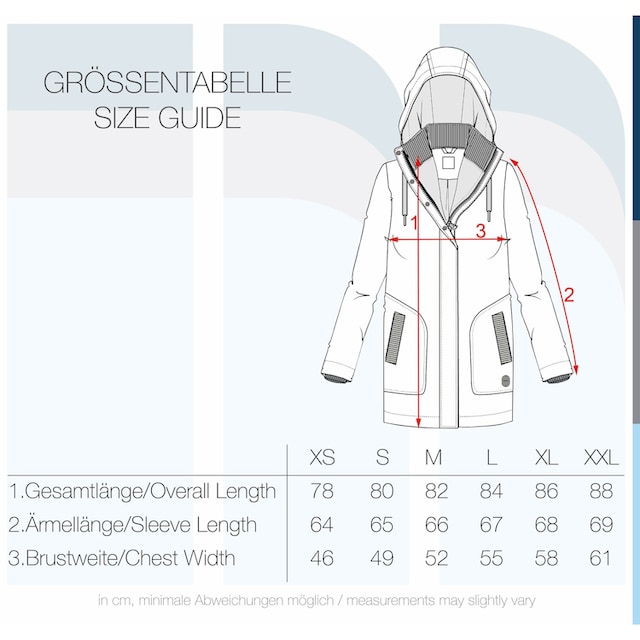 OXMO Rieke Damen Wintermantel Wollmantel Winterjacke mit Kapuze