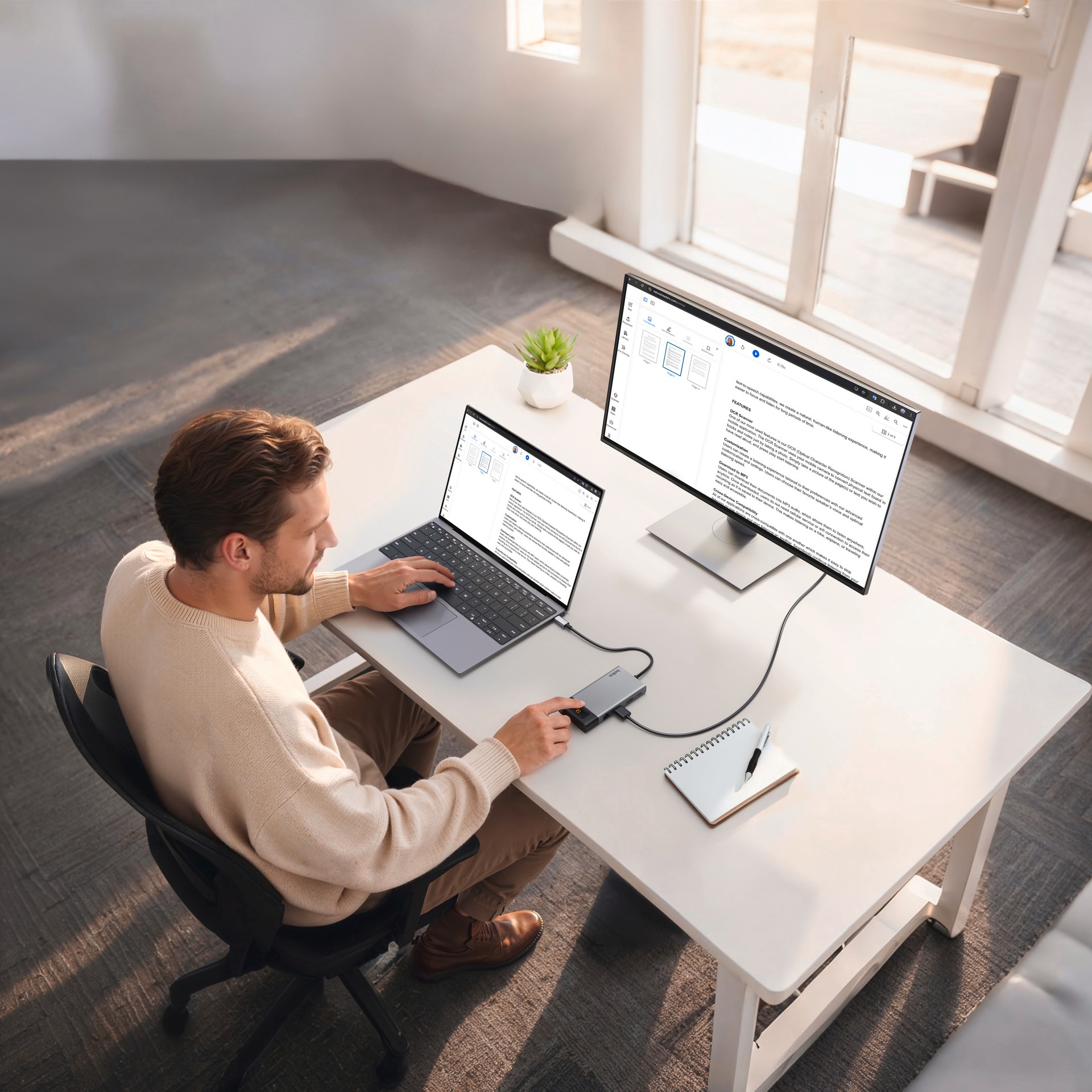 Belkin Laptop-Dockingstation »Connect 8-in-1 USB-C-Hub für zwei Bildschirme«