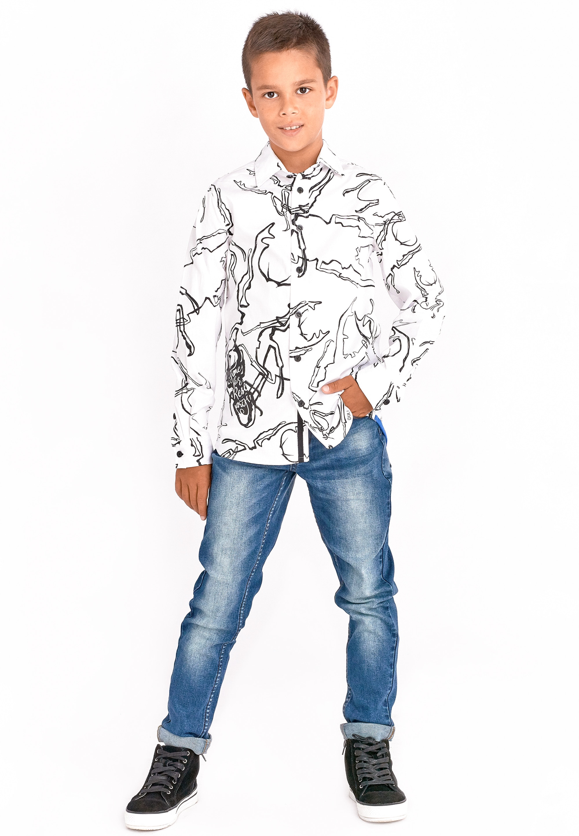 Gulliver Langarmhemd, mit Ornamentdruck online | BAUR kaufen