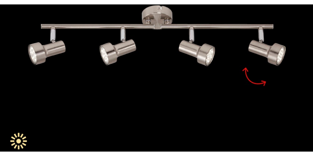 LED Deckenleuchte "Sub"weiß, neutral, BRILONER LEUCHTEN, Wohnzimmer, Leuchten