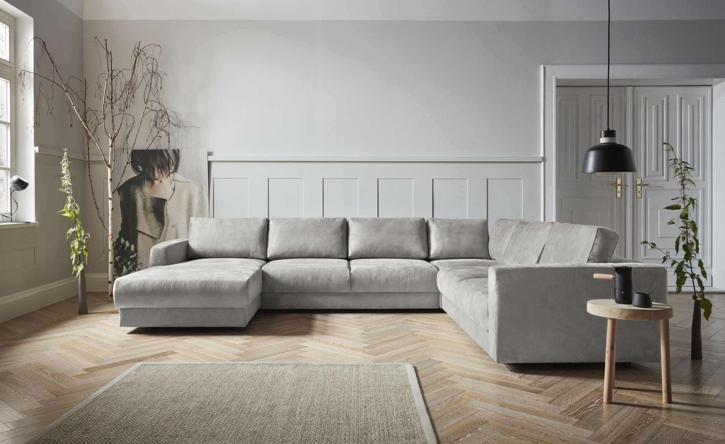 Home affaire Wohnlandschaft "Hobro U-Form" in 3 Bezugsqualitäten in vielen günstig online kaufen