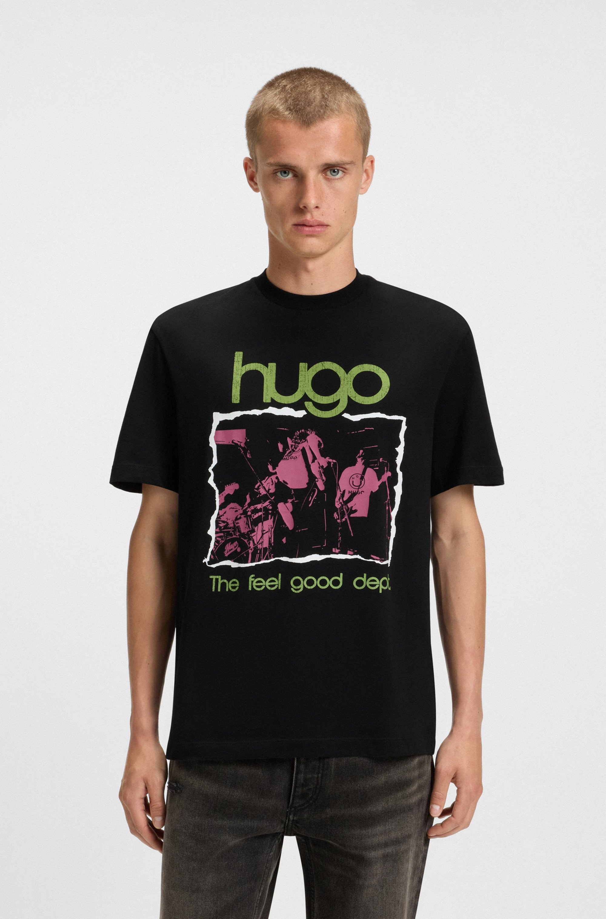 HUGO Blue T-Shirt "Nopix", mit Fotodruck günstig online kaufen