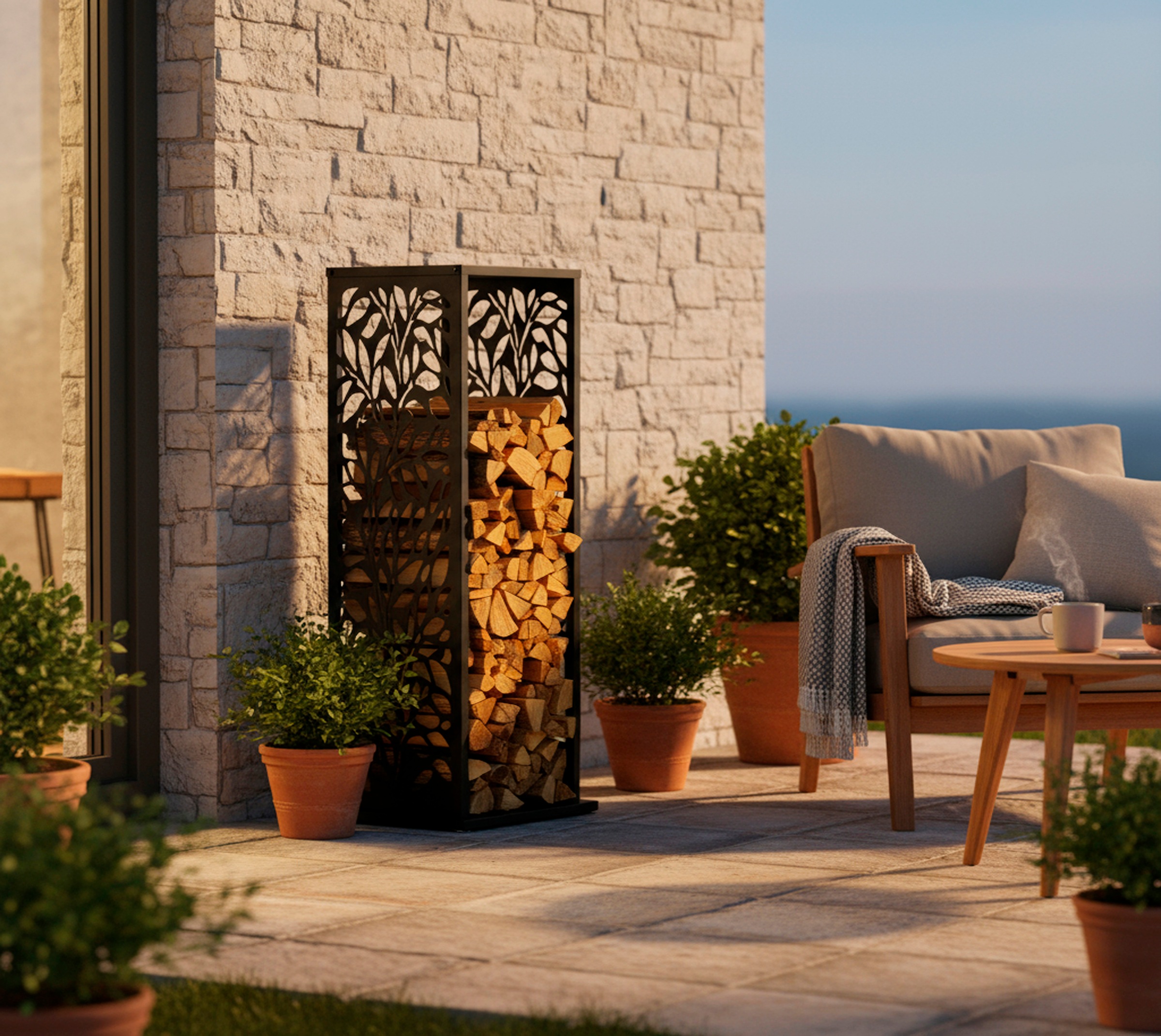 WESTMANN Kaminholzregal »Luma Flow«