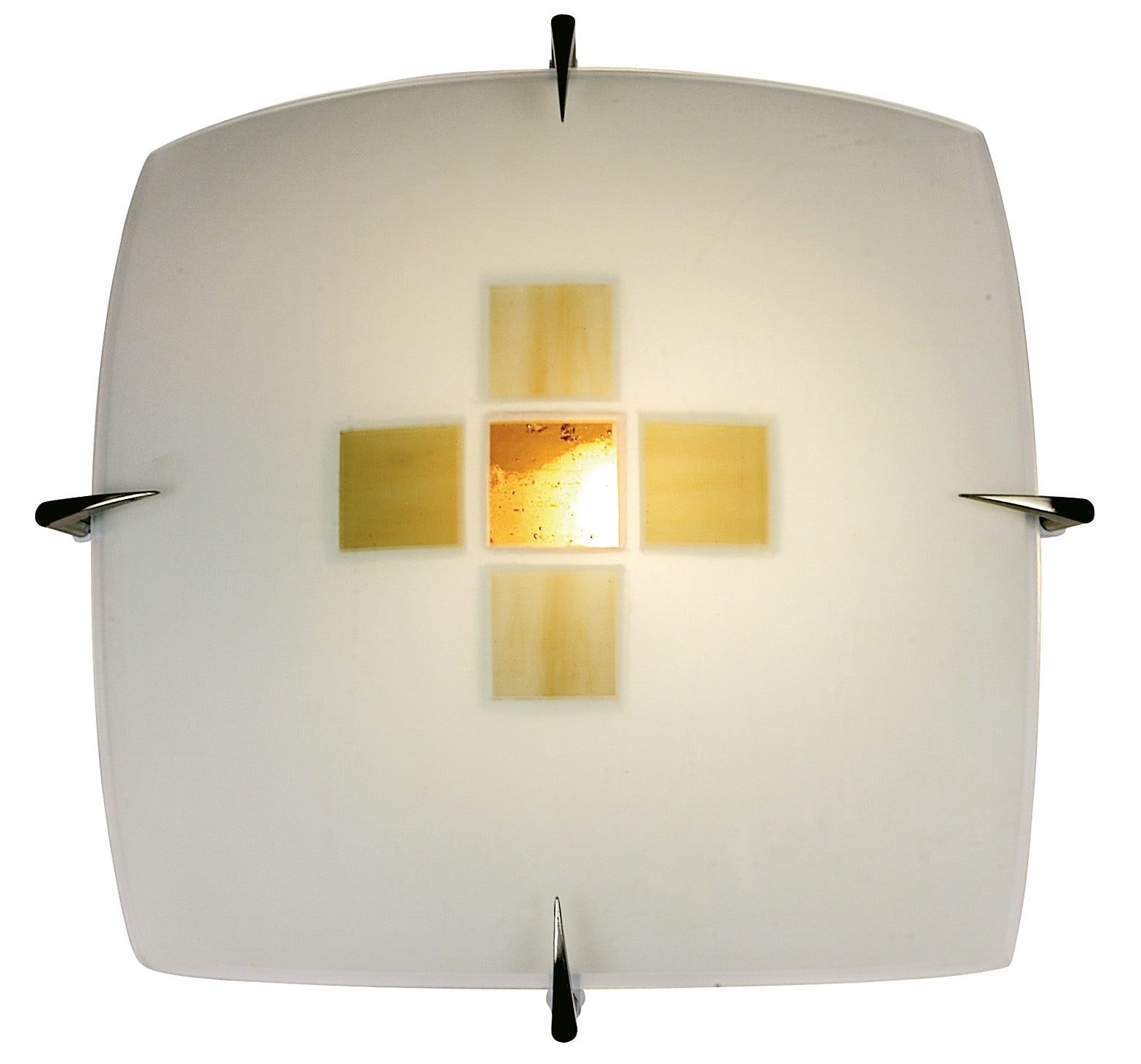 "NÄVE Deckenleuchte ""Vora"", braun (silberfarben, chromfarben, braun, transparent), 1, H: 9cm, Leuchten, Deckenlampe, Deckenleuchte"