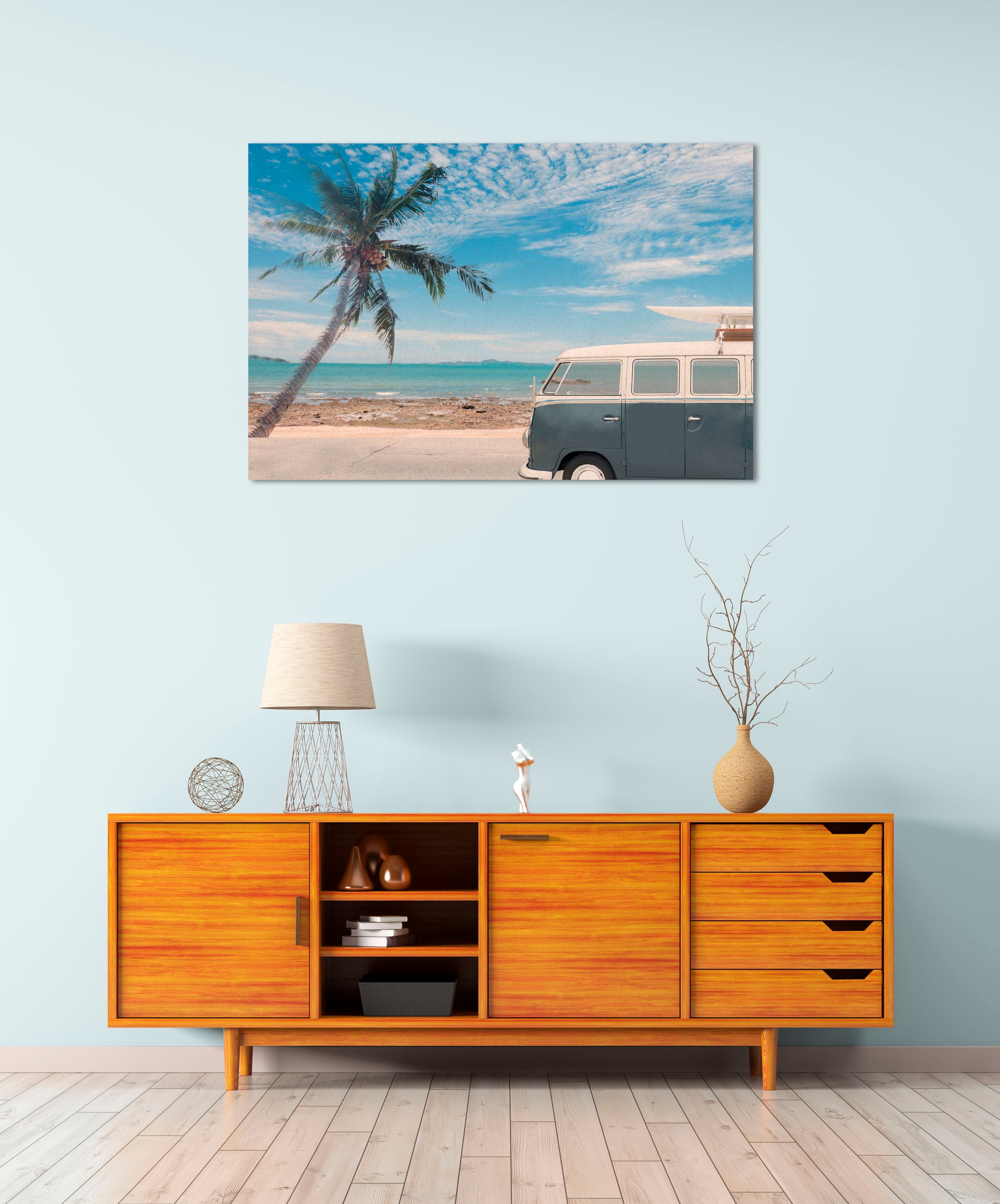 queence Acrylglasbild "Endra", Strand-Italien-Spanien-Strand-Himmel-Meer-Me günstig online kaufen