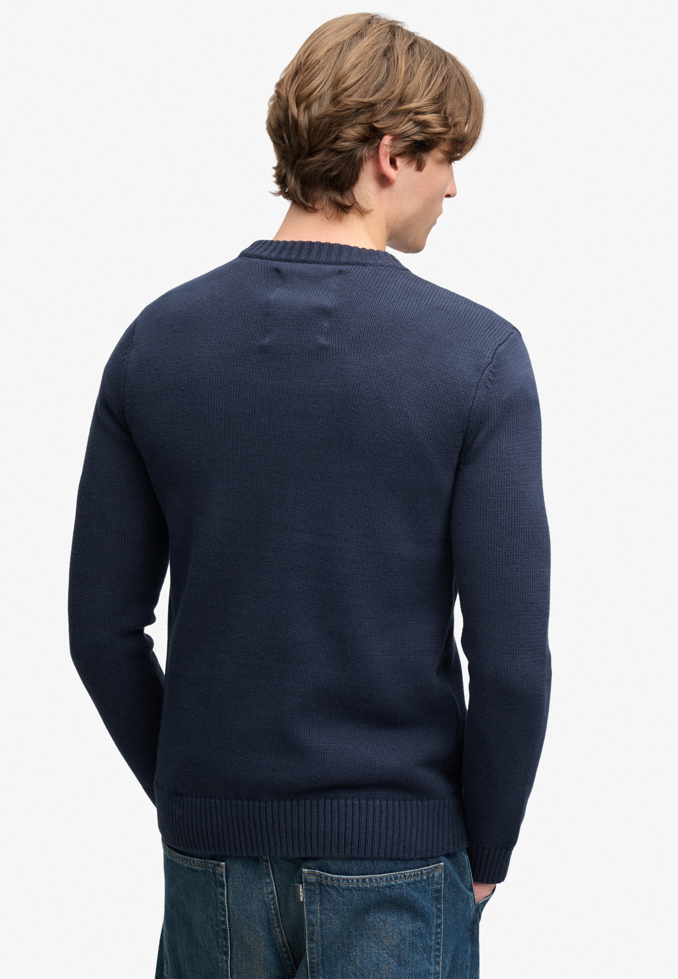 Superdry Rundhalspullover »APPLIQUE GRAPHIC JUMPER« Baumwolle, slim fit