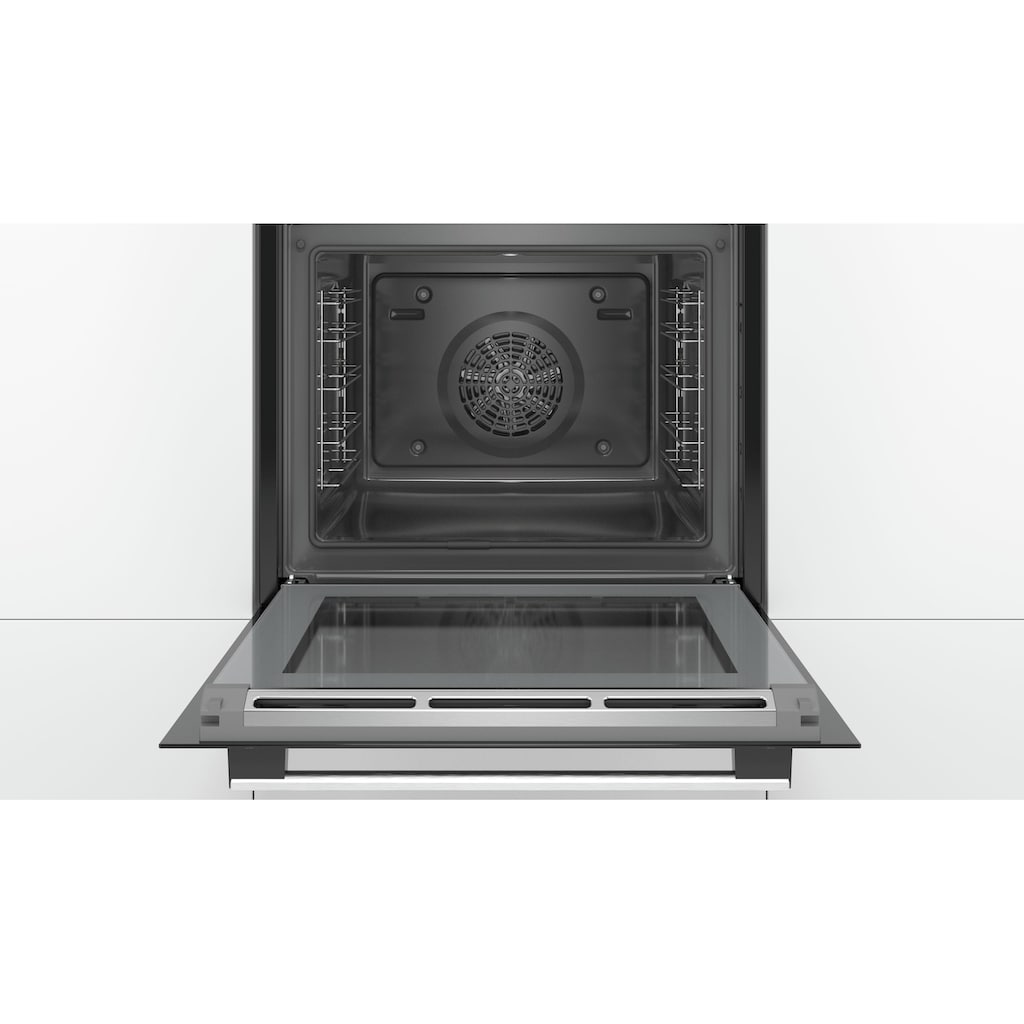 BOSCH Pyrolyse Backofen »HBA578BS0«, Serie 6, HBA578BS0, mit Teleskopauszug nachrüstbar, Pyrolyse-Selbstreinigung