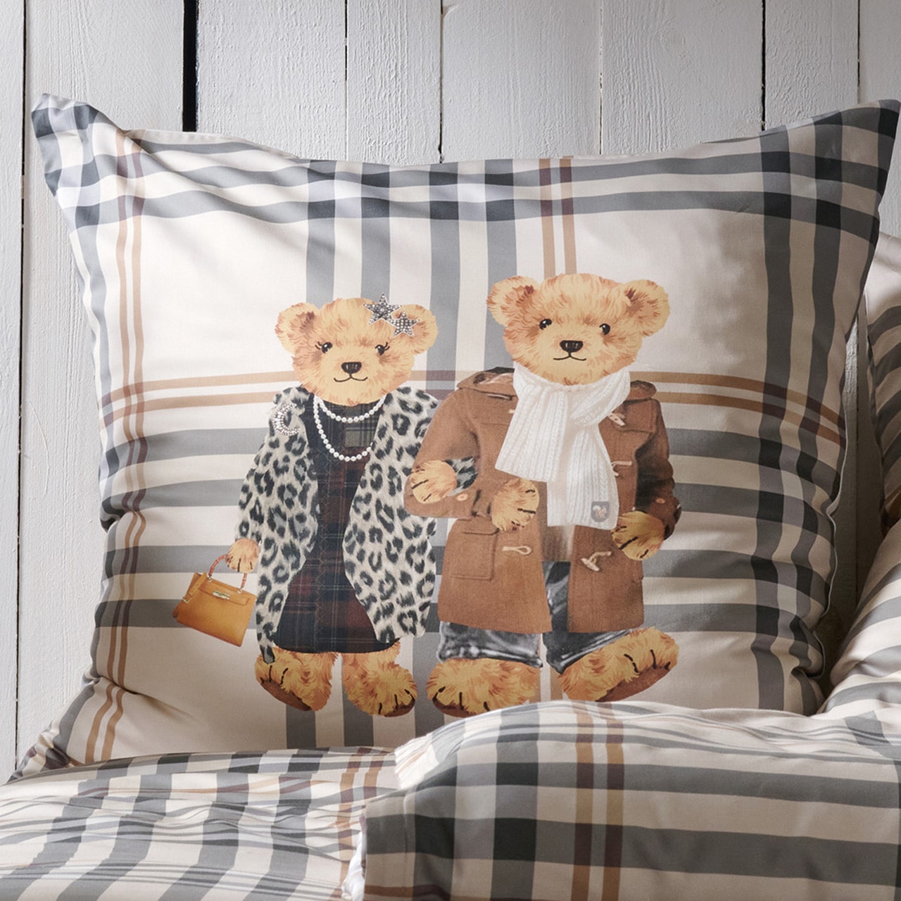 APELT Bettwäsche »John« 2 Bettwäsche-Set mit Reißverschluss, Baumwoll-Satin, Digitaldruck