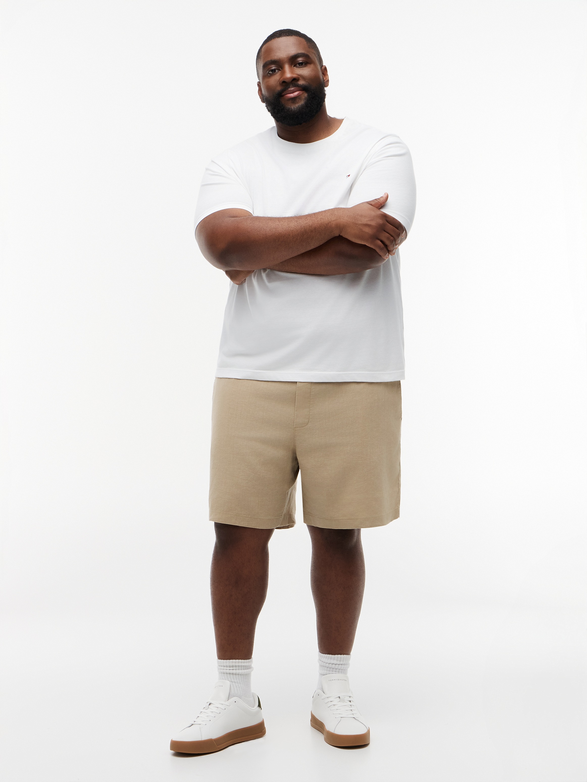 Tommy Hilfiger Big & Tall Chinoshorts »BT-DOVER«  Große Größen, aus Leinenmix, regular fit, elastischer Bund