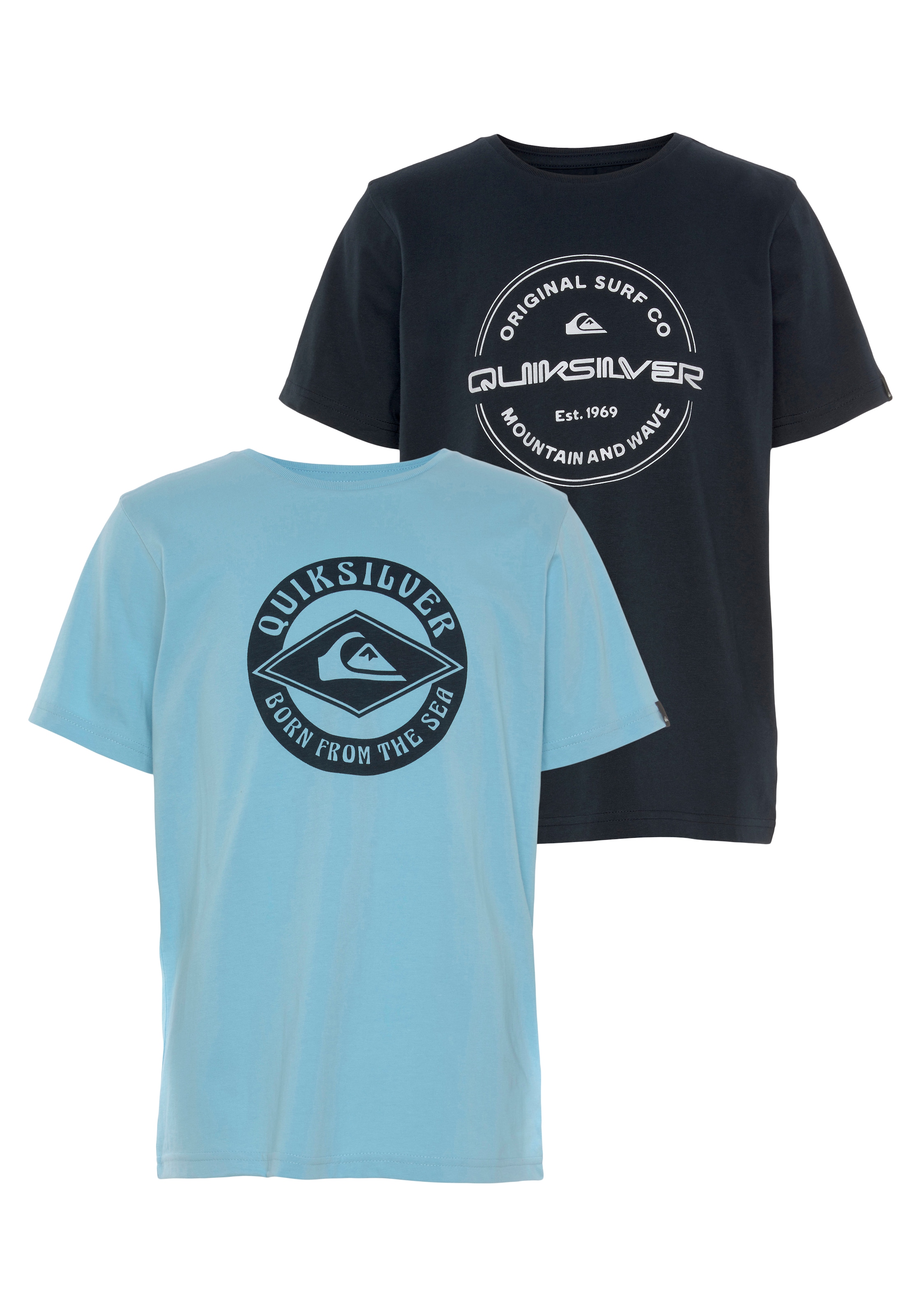 Quiksilver T-Shirt »Jungen Doppelpack mit | bestellen Logodruck«, BAUR 2 tlg.) (Packung