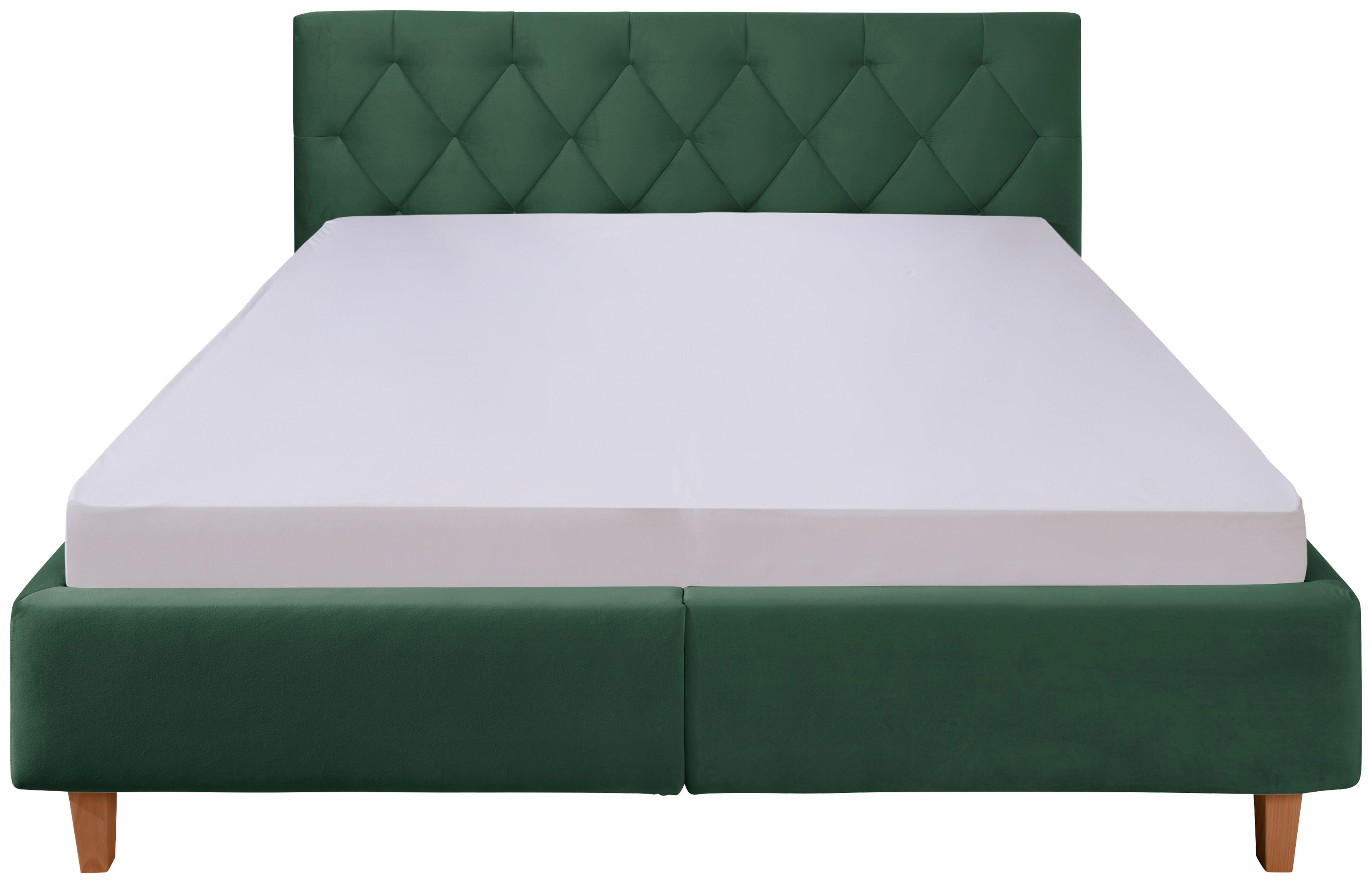 Thumbnail - Home affaire Polsterbett "Sunley 100" Kreuzsteppung, Kopfteilhöhe 102 cm, ohne oder mit Matratze/Lattenrost