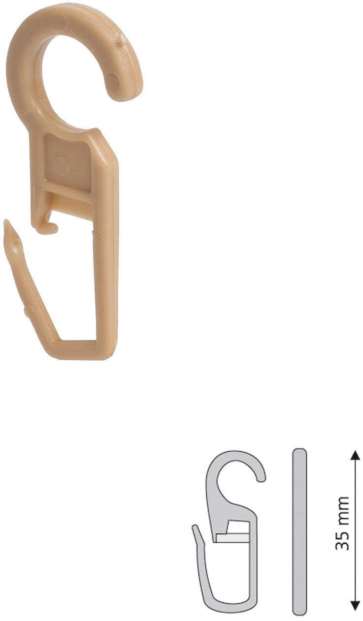 Liedeco Faltenclip Faltenlegehaken, für Gardinenringe Öse 10 mm günstig online kaufen