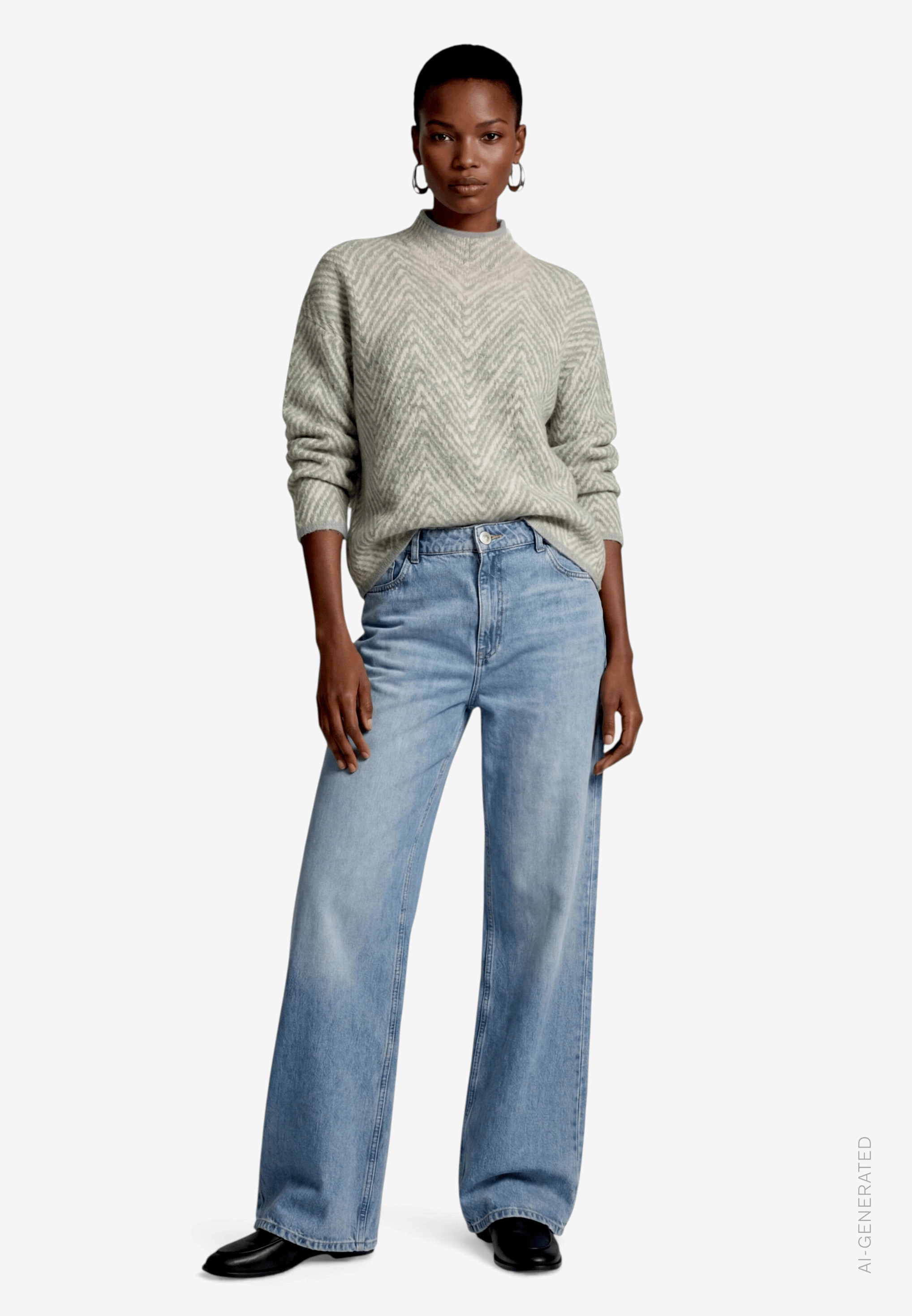 Zero Strickpullover Langarmpullover mit Muster