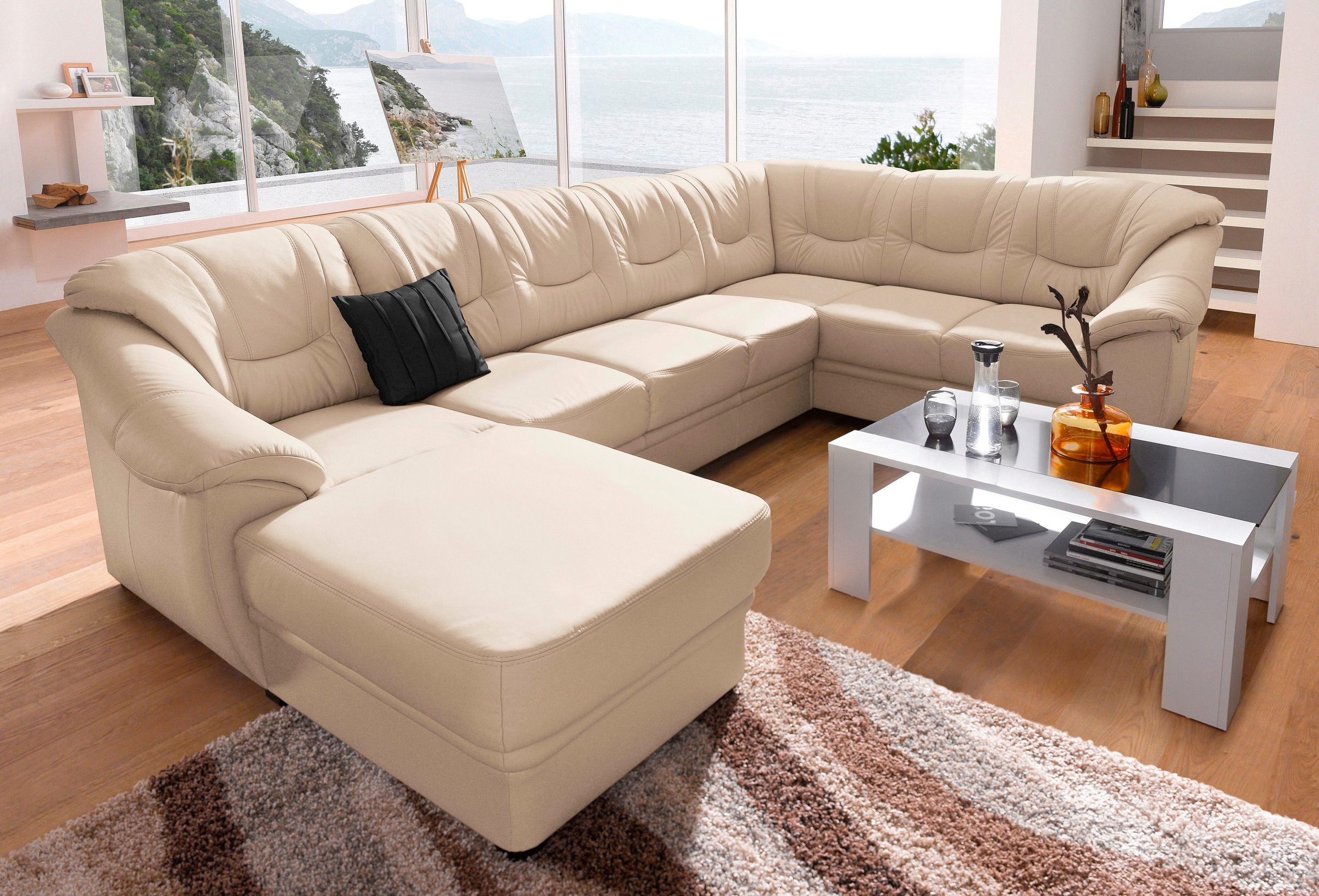 Sit & More Savona U-Shape Sofa Beige 320cm 3