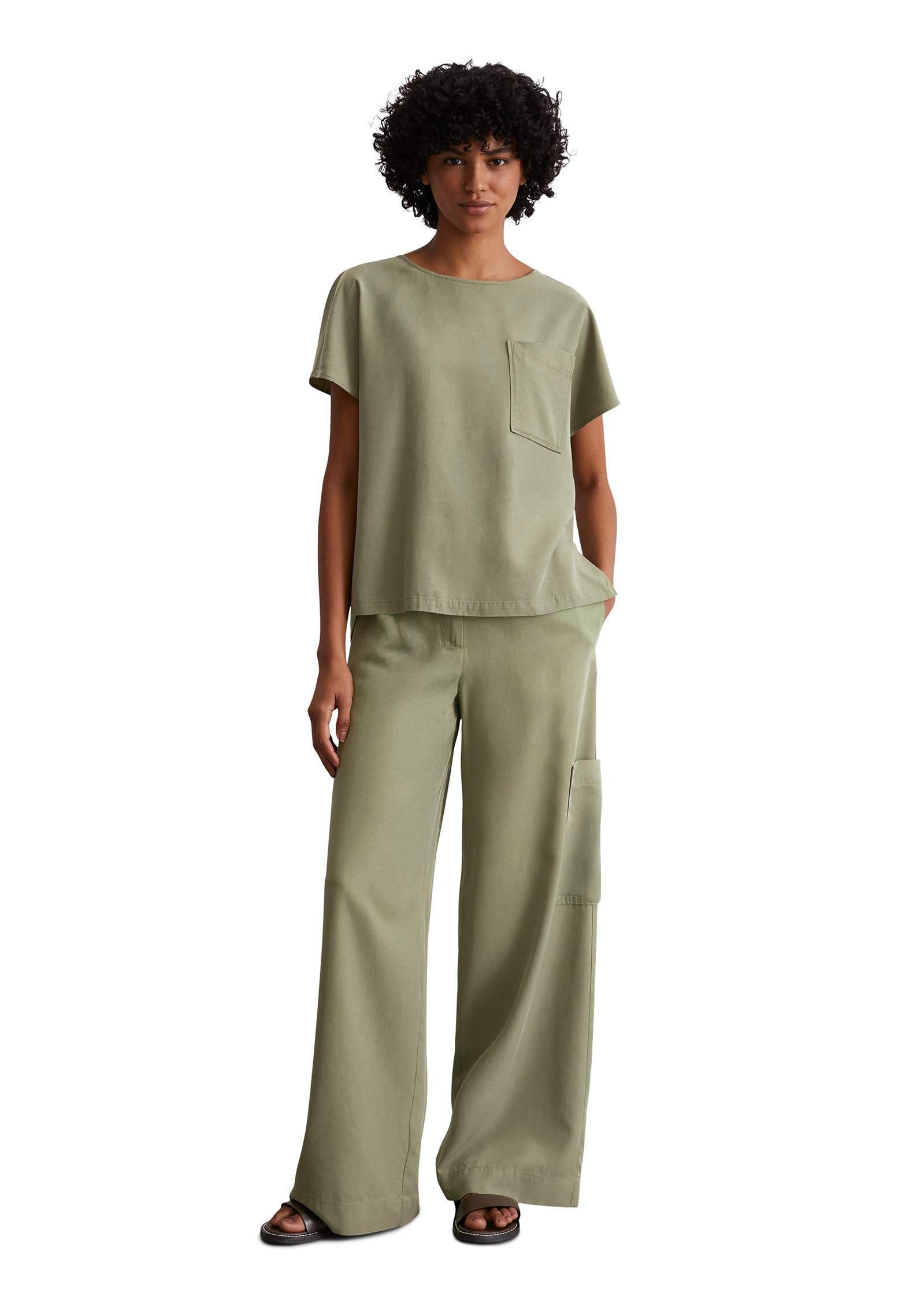 Marc O'Polo Kurzarmbluse »aus TENCEL™ Lyocell«