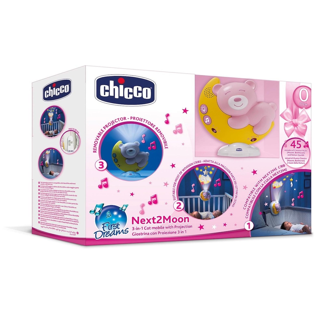 Chicco Nachtlicht »Next2Moon, Pink«, mit Licht und Sound