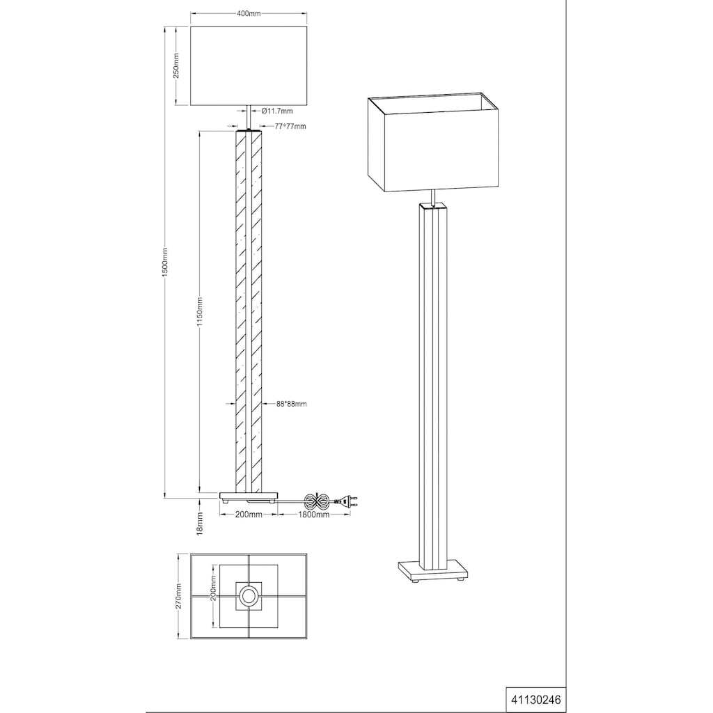 Nino Leuchten LED Stehlampe »FOREST«, 2 flammig-flammig