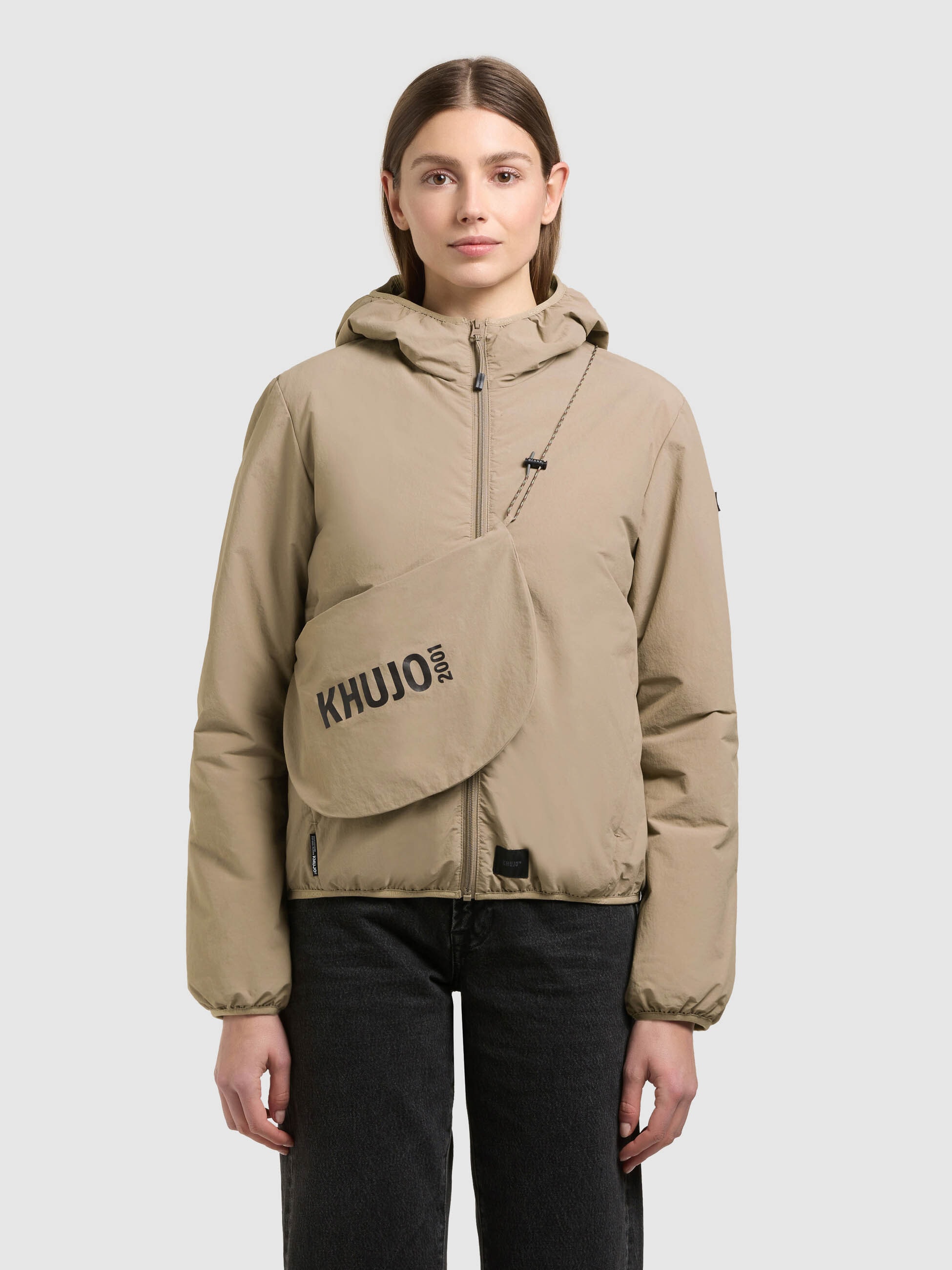 khujo SHELLY2 Women's Nylon Jacket Beige Size L 5