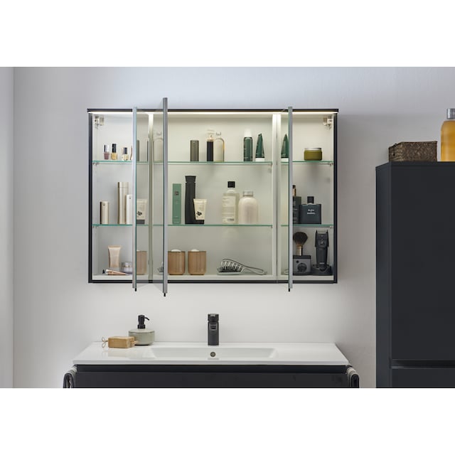 MARLIN Spiegelschrank »3510clarus«, 100 cm breit, Soft-Close-Funktion,  inkl. Beleuchtung, vormontiert | BAUR