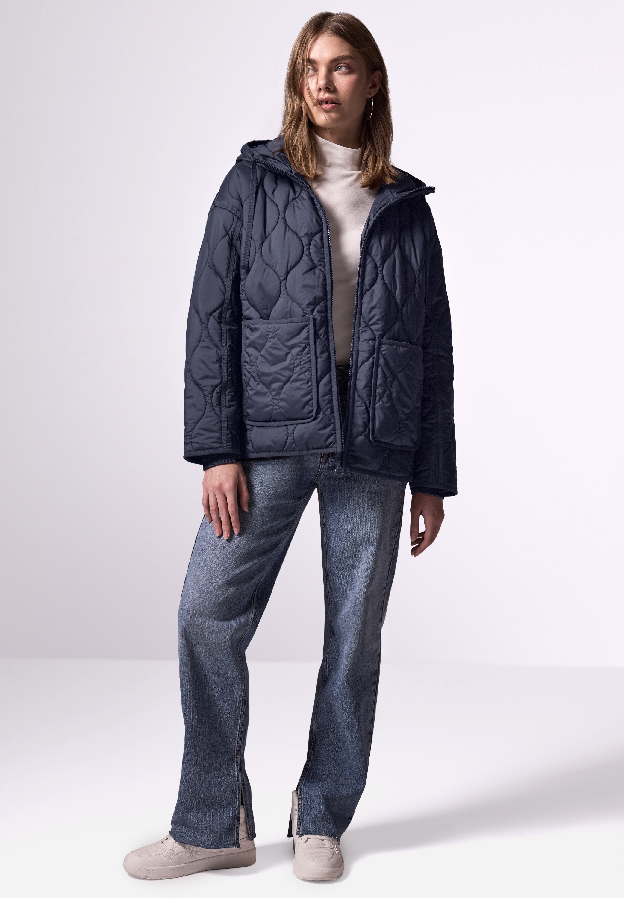 STREET ONE STUDIO Steppjacke, mit Kapuze, mit Kapuze