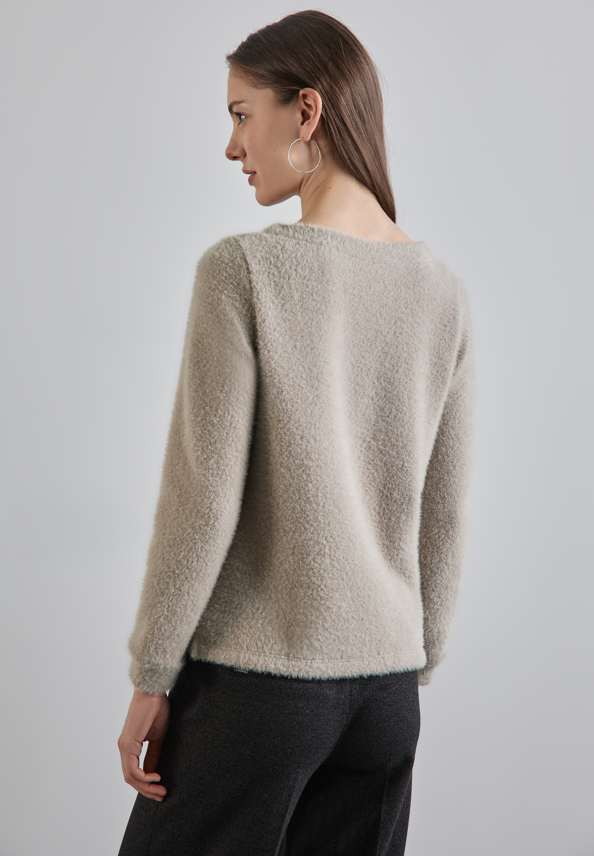 STREET ONE Langarmshirt, aus softem Materialmix