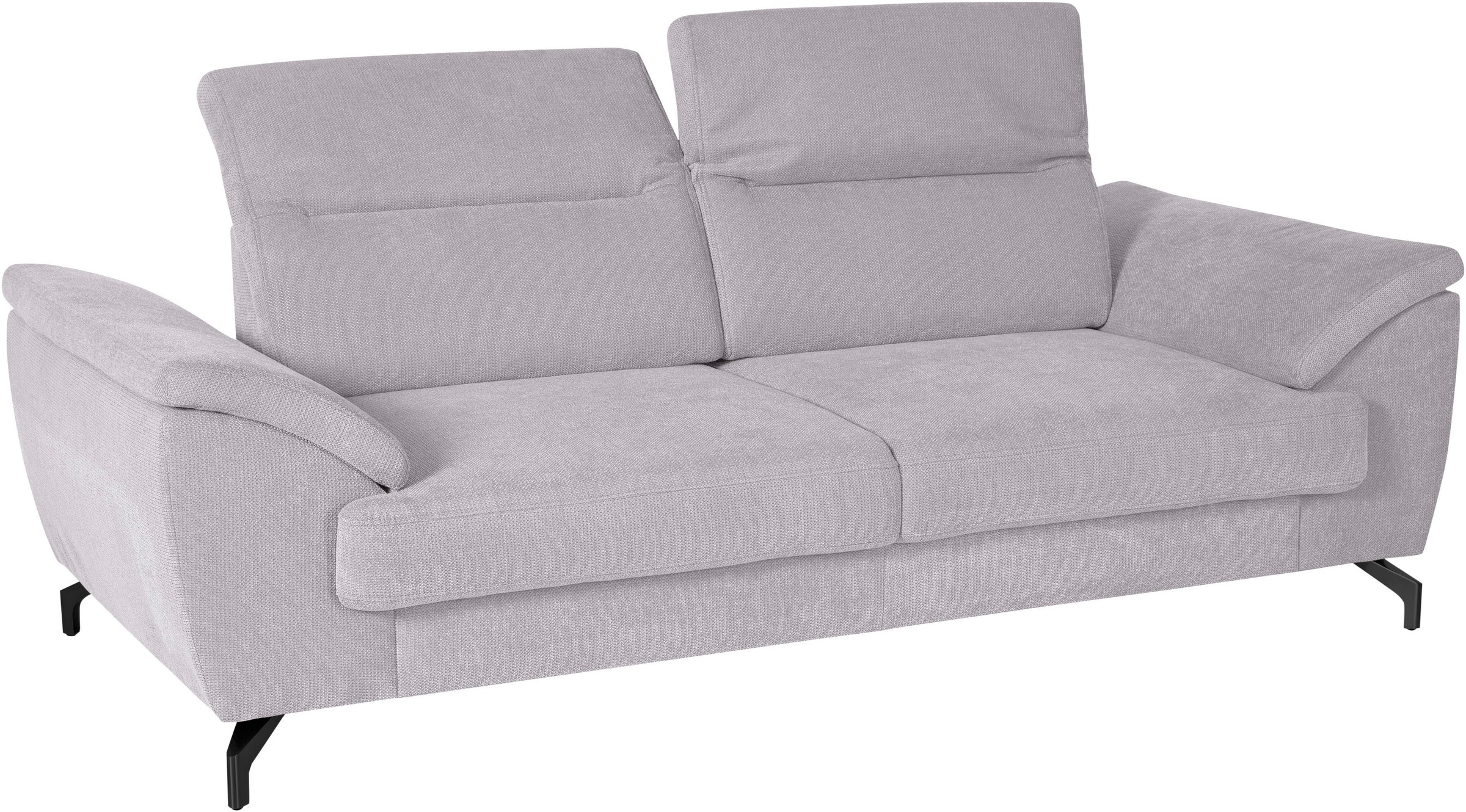 sit&more 2,5-Sitzer »Percy«, 12 cm Fußhöhe, Sitztiefenverstellung, wahlweise Kopfteilverstellung
