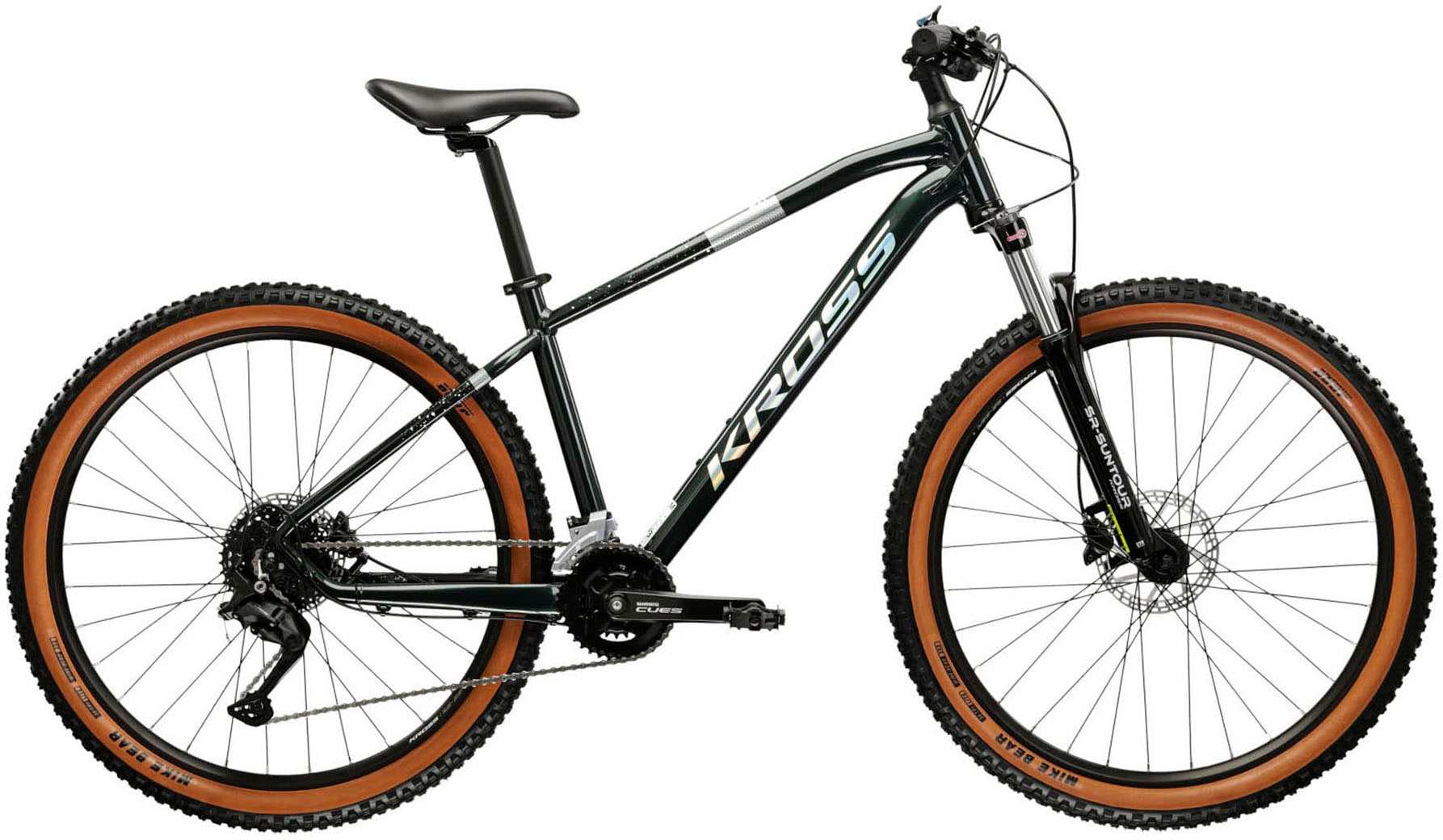 KROSS Mountainbike "KROSS Mountainbike Hardtail 27.5" Hexagon 5.0 ULT.RA grün 18 Gänge", 43cm, 27,5+ Zoll (69,85cm) hinten: 27,5+ Zoll (69,85cm)grün,
